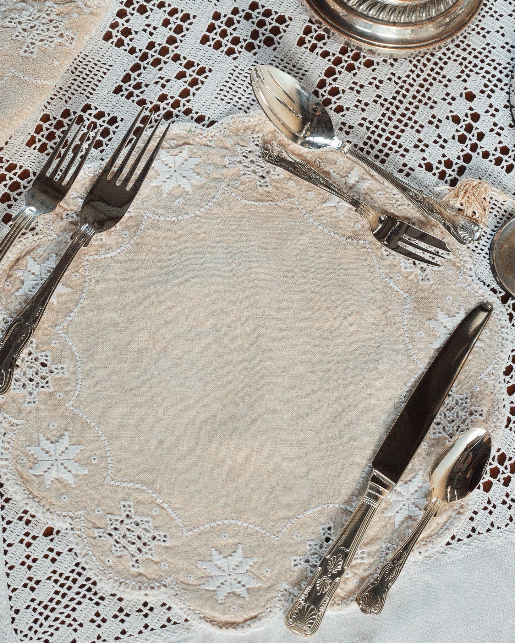 Ensemble de Couverts en Argent Plaqué de 100 Pièces - Motif Coquille Viners