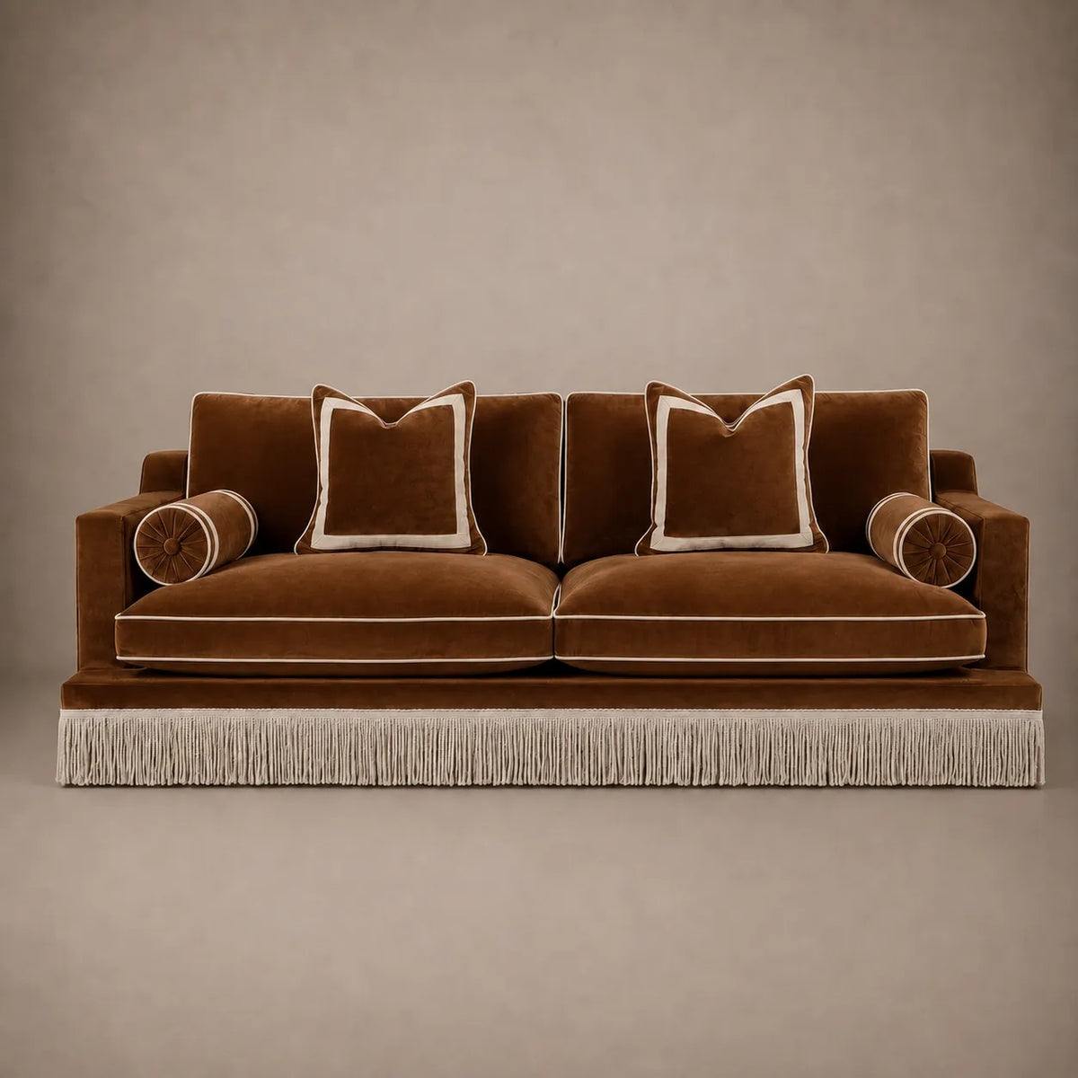 Orlando Sofa 230 cm - Chestnut Velvet & Sophie Bullion Fringe by RIJD Interior — variant detail