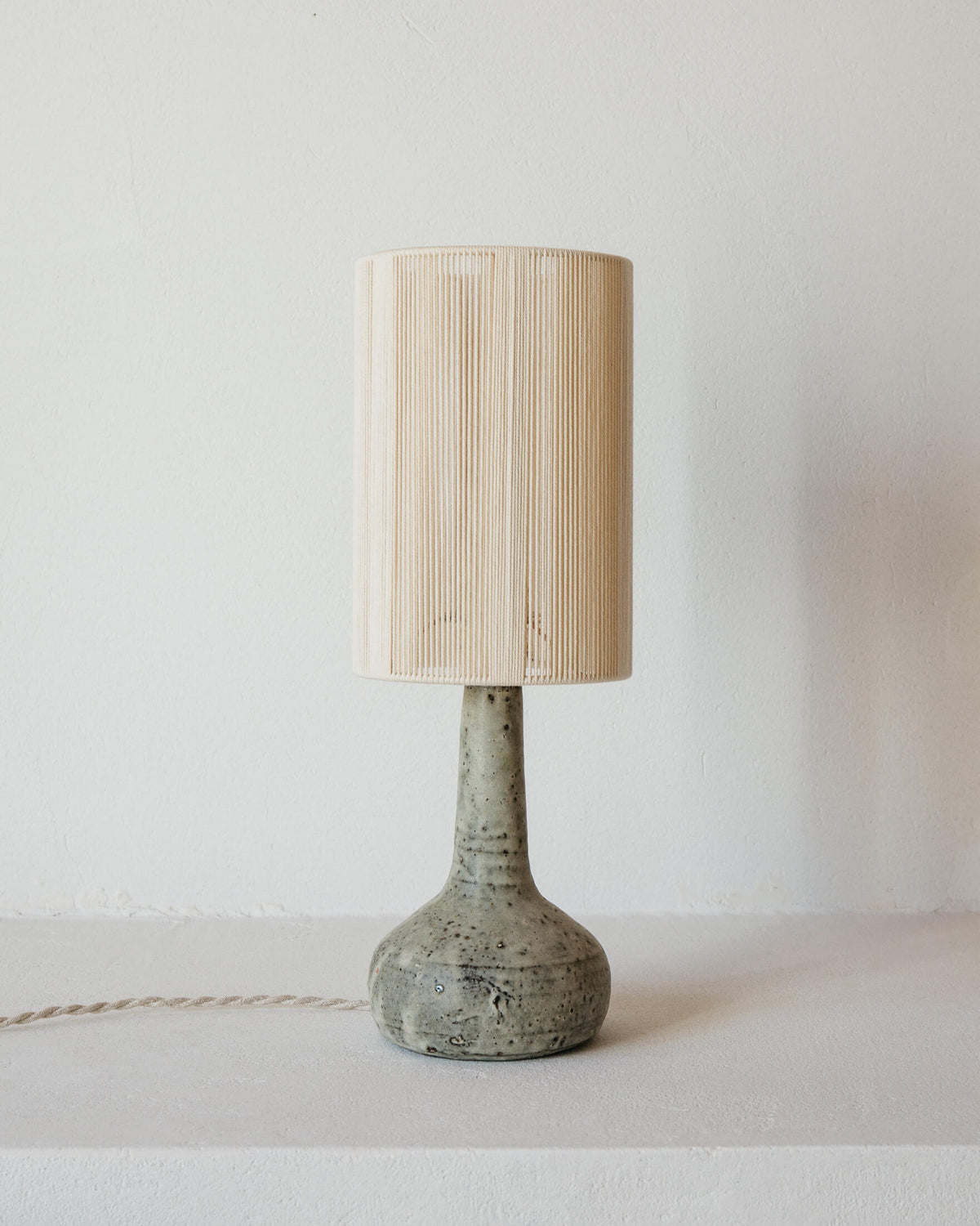 Contemporary Table Lamps in Ceramic "Lune" — side angle