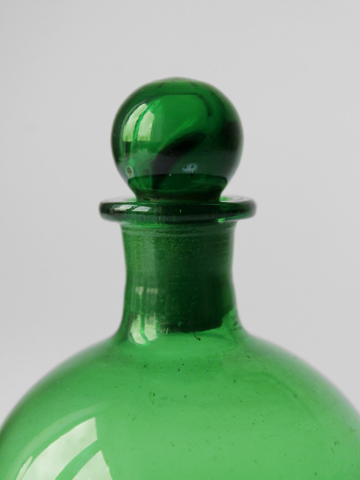 Flacon de Parfum en Verre Vintage Vert Émeraude