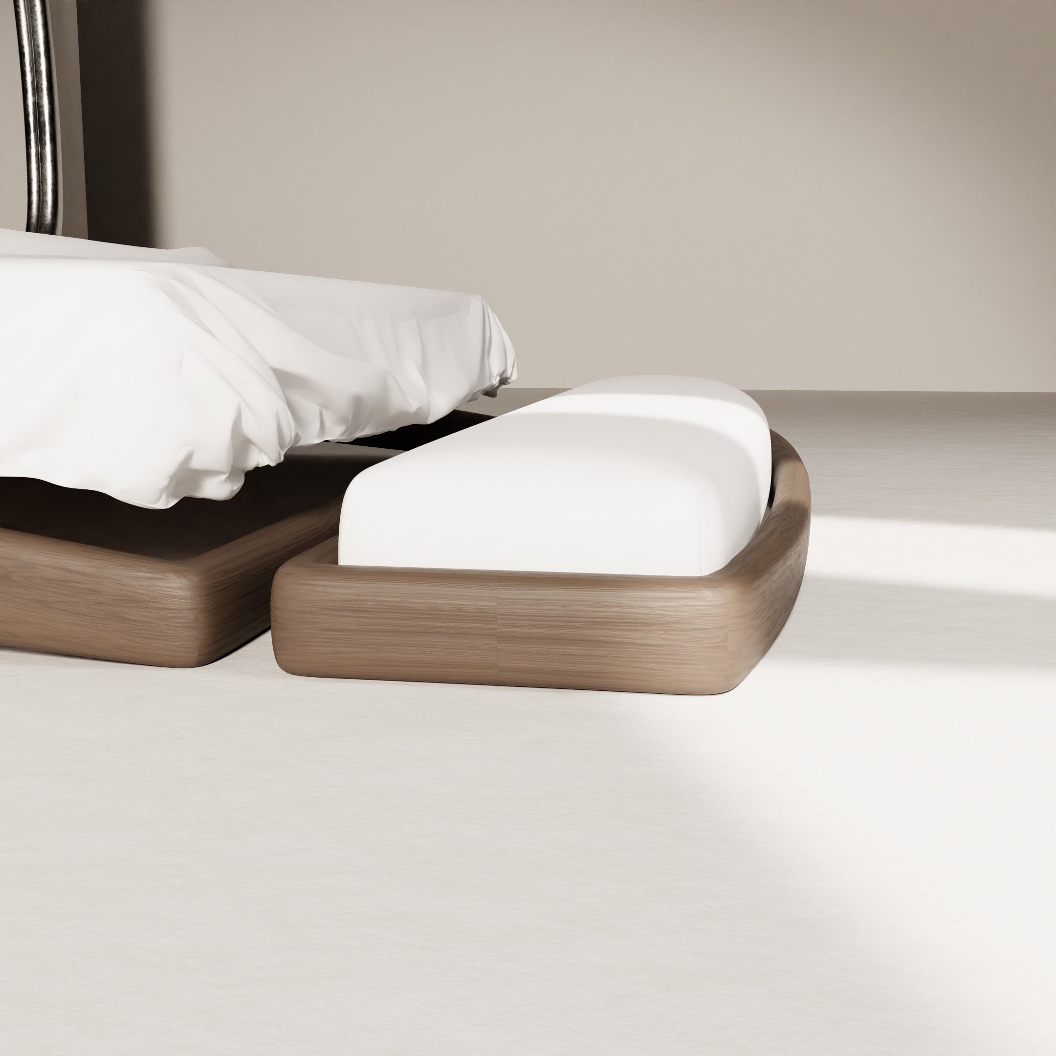 "Tusa" bed | walnut wood — in context