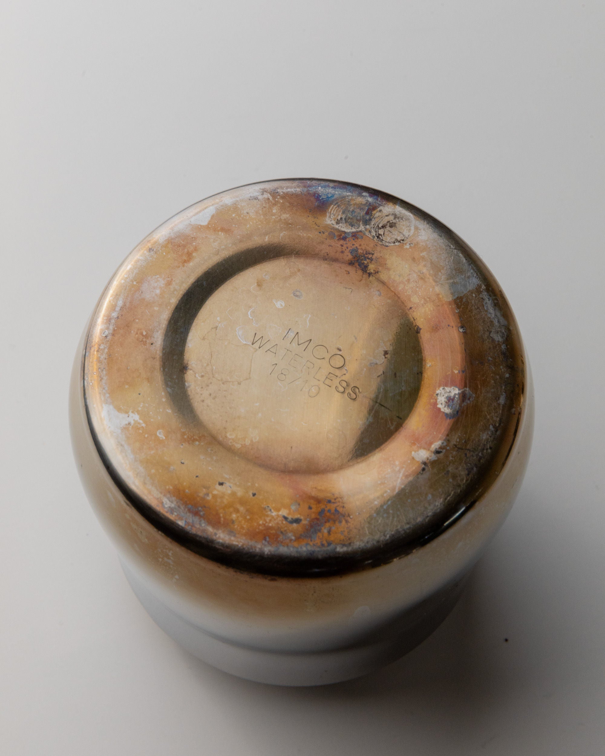 Coffee Set by IMCO, Italy 80s — bottom view showing metallic finish and markings