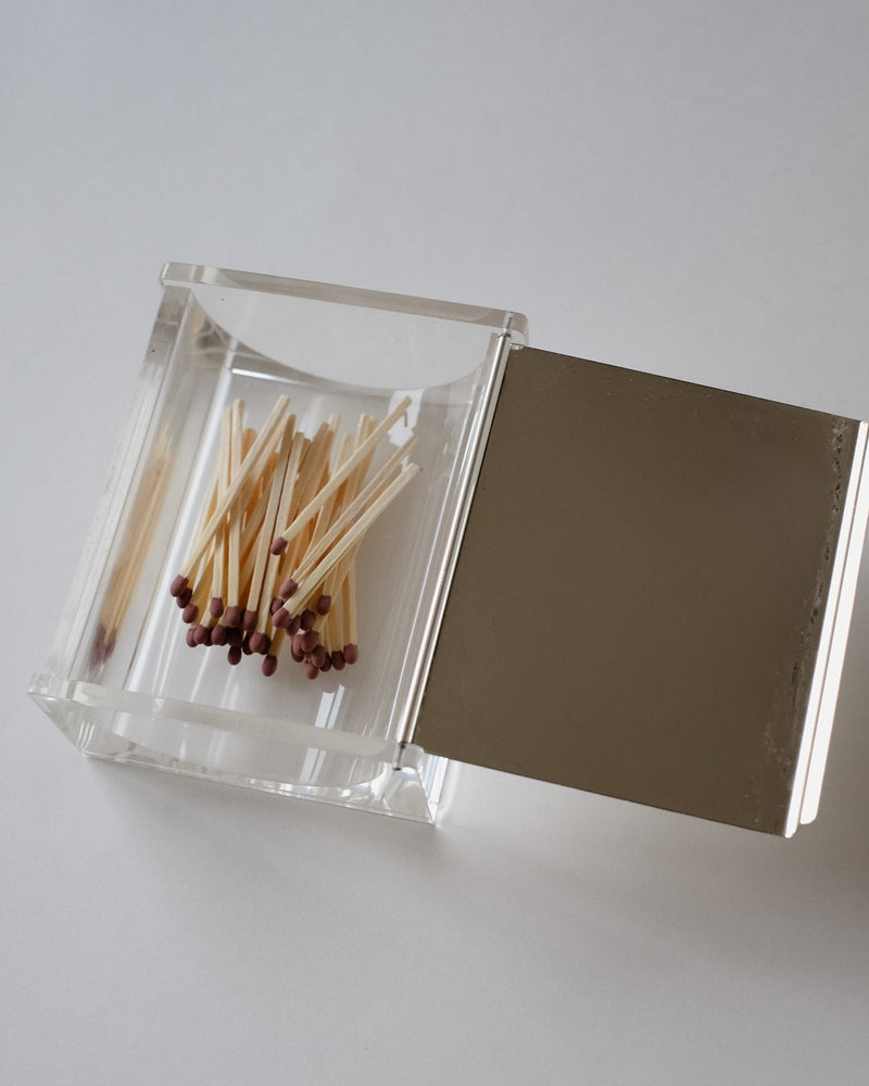 Mid-century Modern Jewelry Box — top view with matches inside