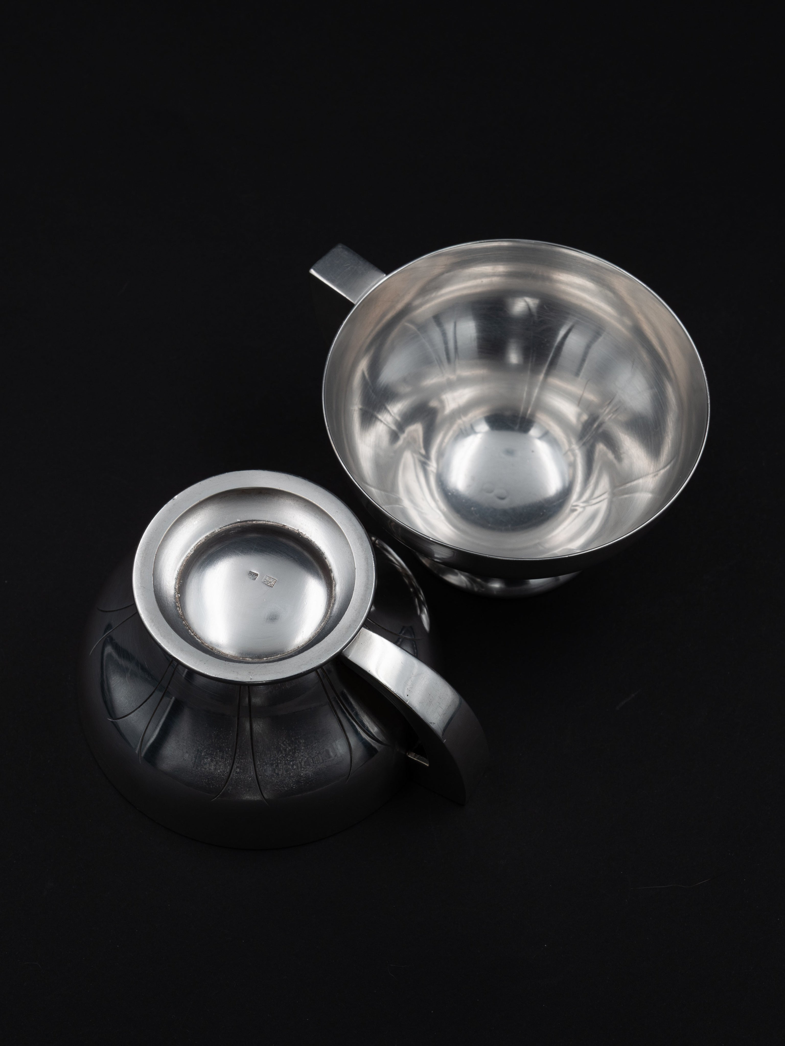 Art Deco Silver-Plated Cups, CGF, France, c. 1930s — in context