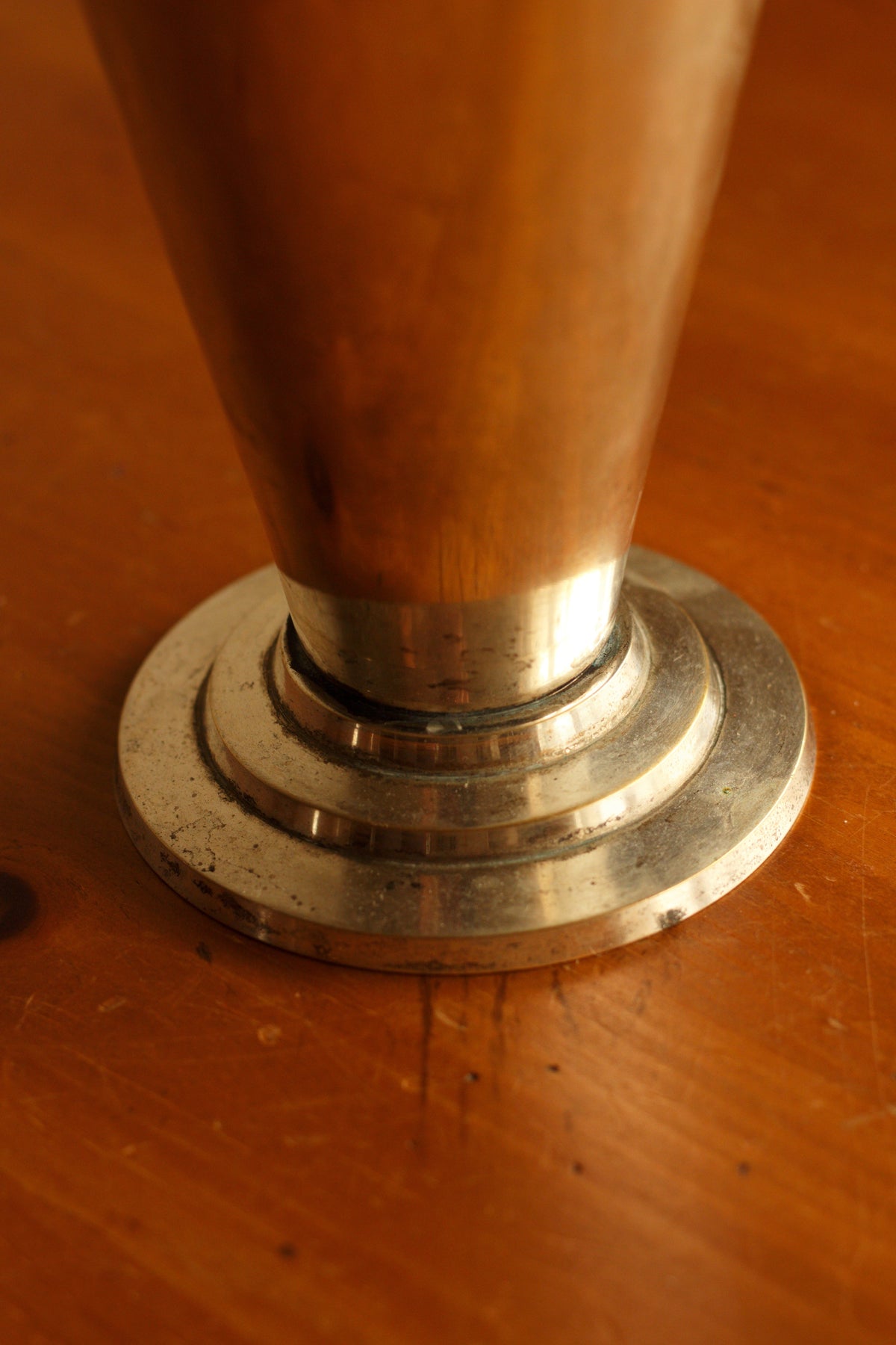 Art Deco Stepped Conical Vase — side angle