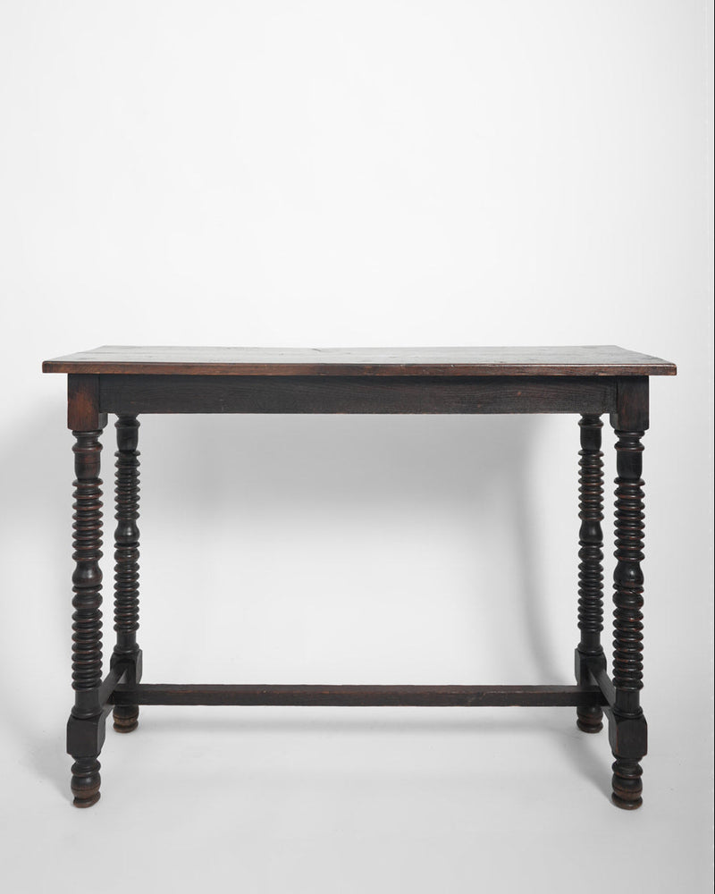 Spanish turned ebonised wood table console, 19th c. by Barracuda Interiors | The Oblist — handcrafted dark wood design