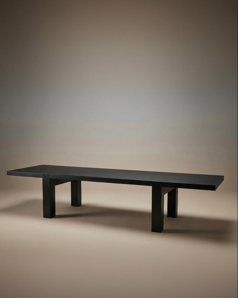 Jose Maria Solid Oak Dining Table  by No Age Studio LLC  | The Oblist