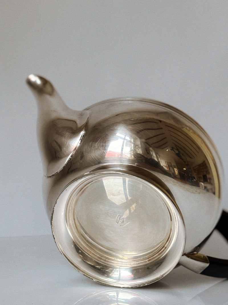 Mid Century WMF Silver Plated Teapot, Germany — detail view