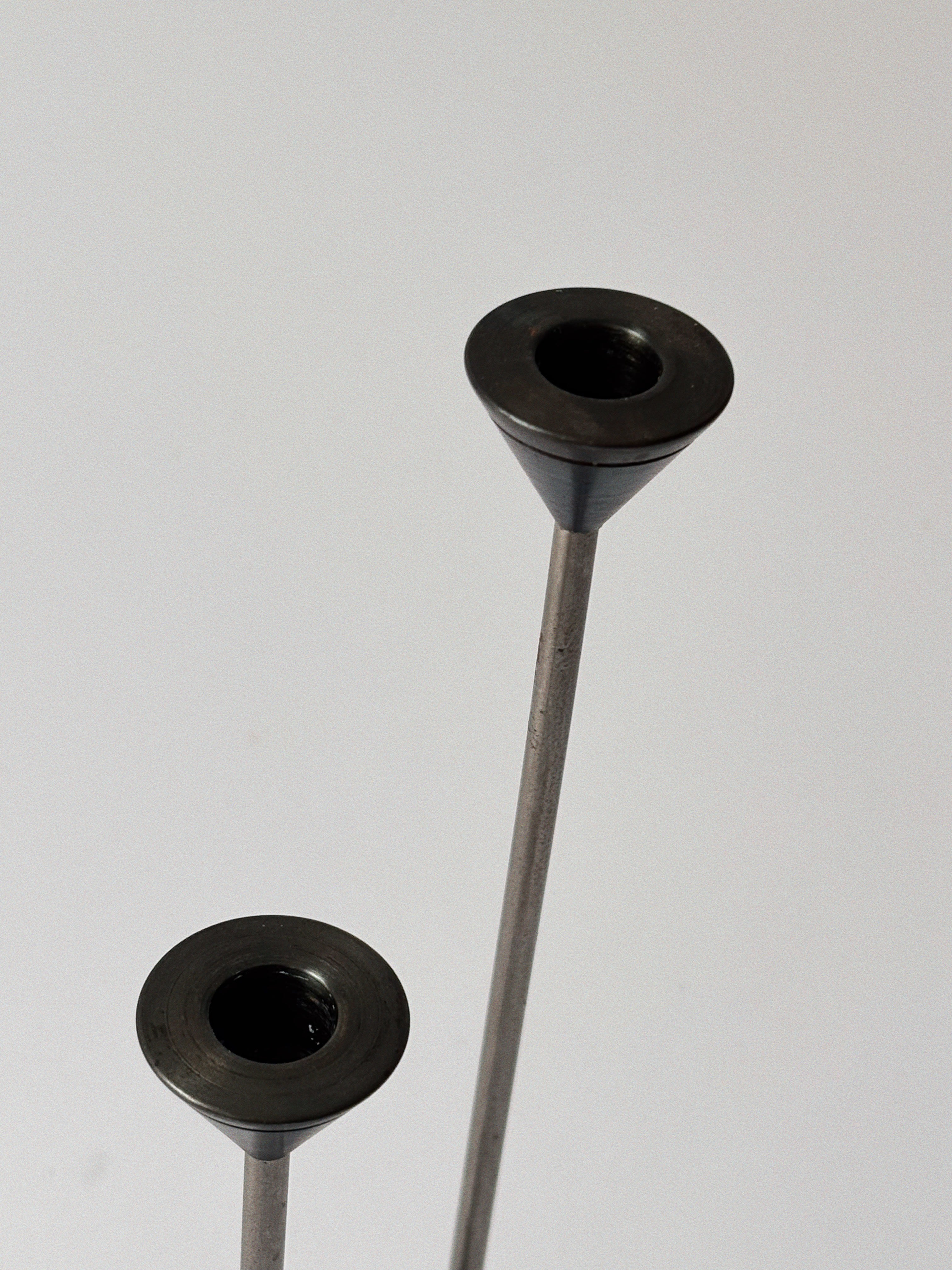 Postmodern Metal Candleholders — lifestyle setting