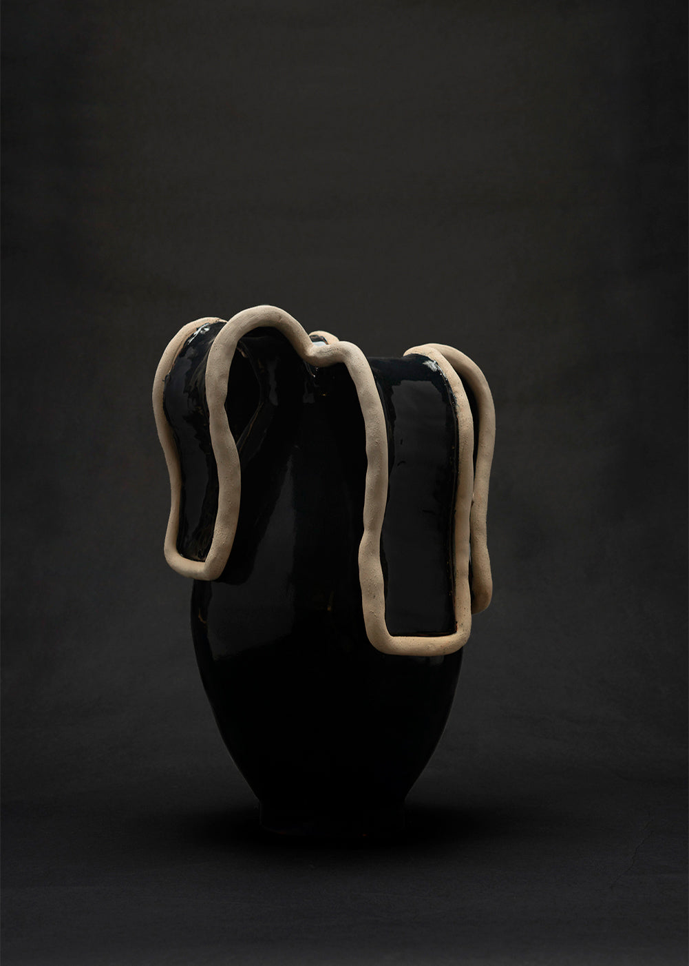 Vase 7/8 Navy Blue Ceramic Collection