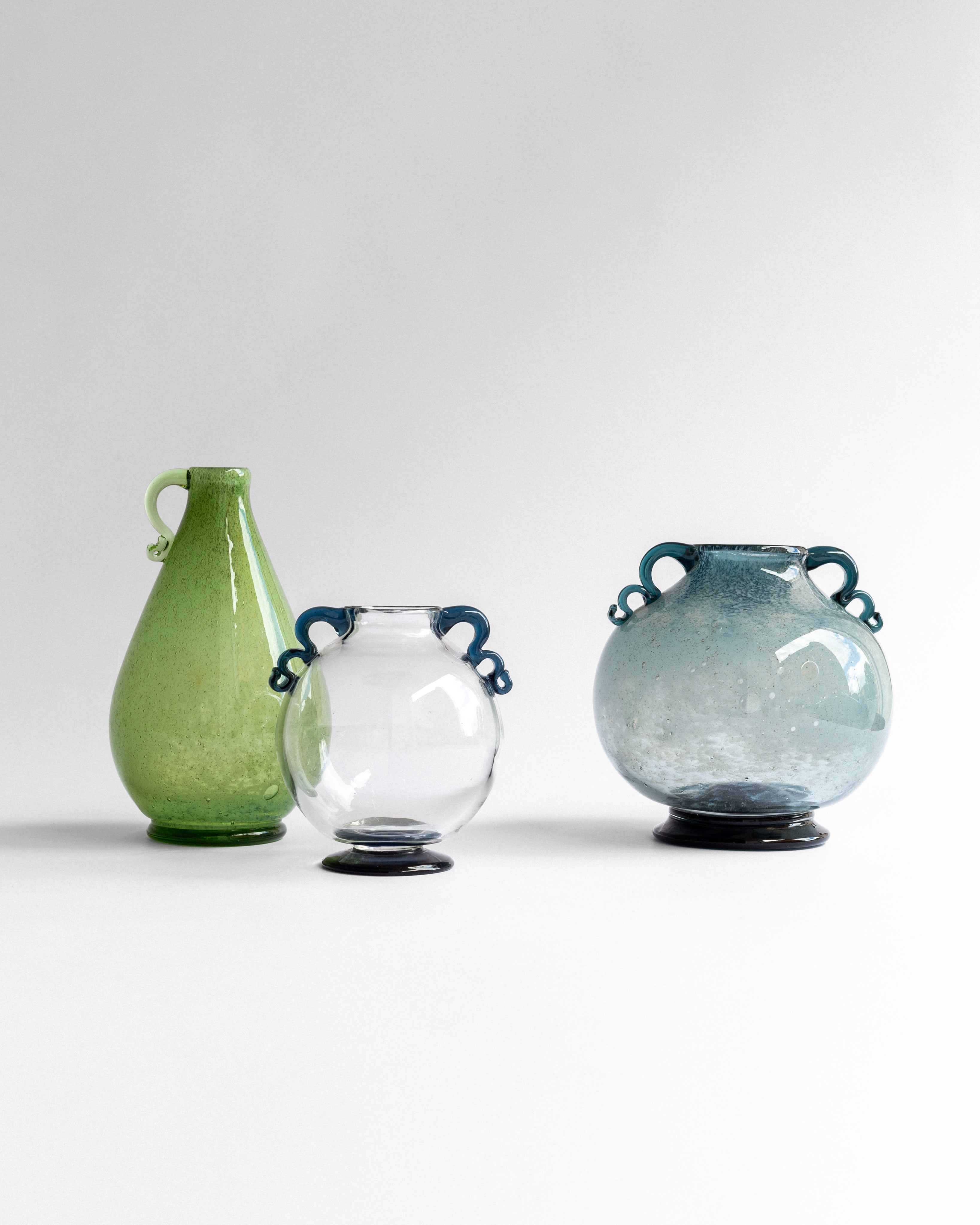 Small Handblown Art Deco Glass Vase by William Stenberg, Sweden, 1930s — lifestyle setting