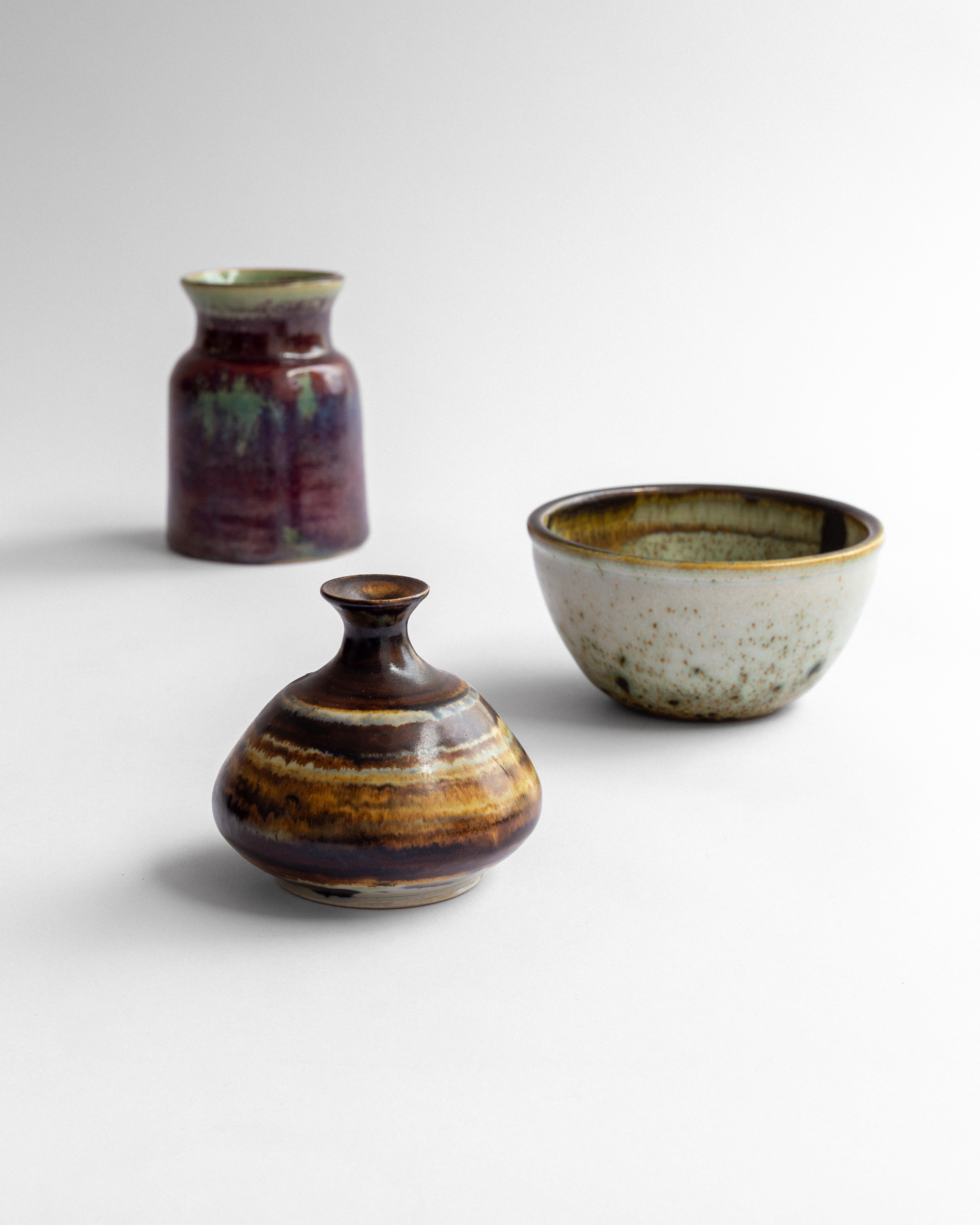 Studio Pottery Set, Höganäs, Sweden, 1970s — detail view