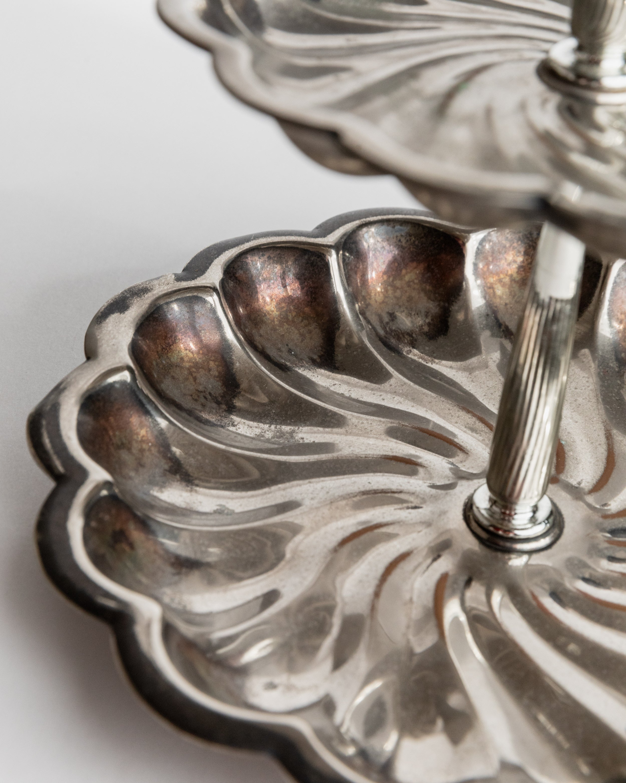 Vintage 1950s Silver Plated Étagère, 3 Level Design Italy, Elegant Classic Style