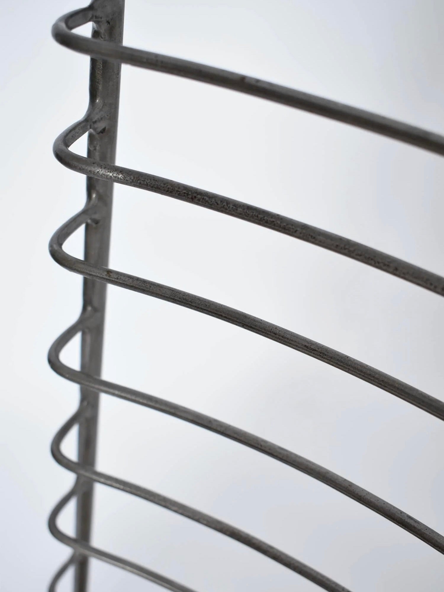 Pair of Iron And Straw Chairs, 1980s — close-up of iron frame details