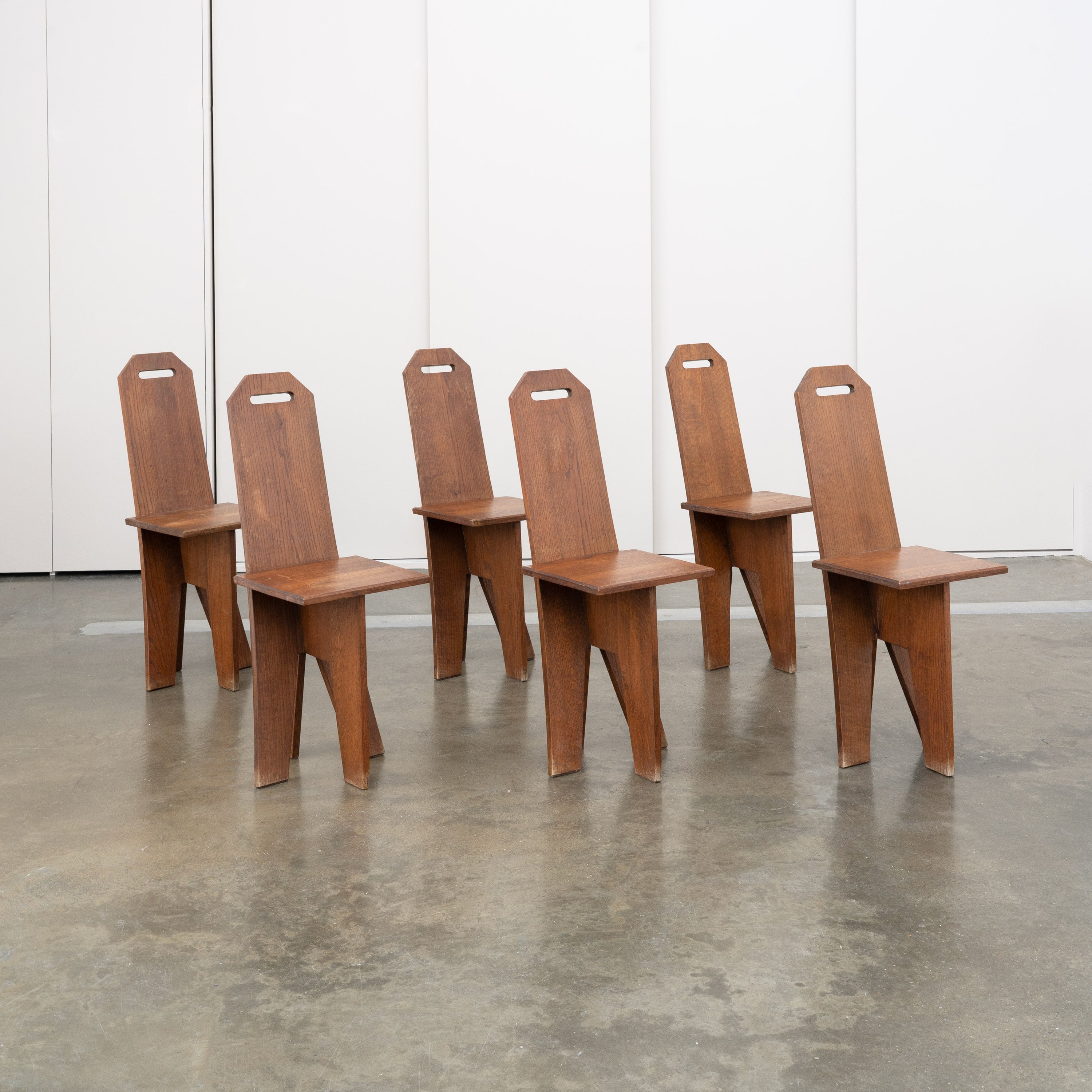 Architectural Brutalist Vernacular Oak Chair (1 of 5) — lifestyle setting