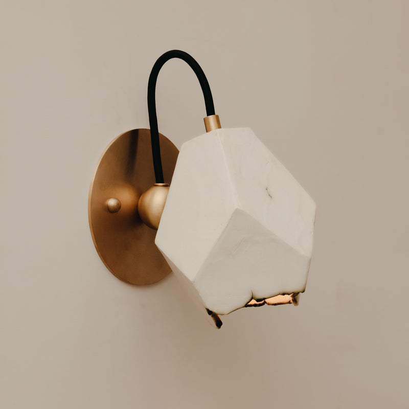 Relic Spotlight Sconce by JS/WRKSHP | The Oblist — handmade white ceramic wall light