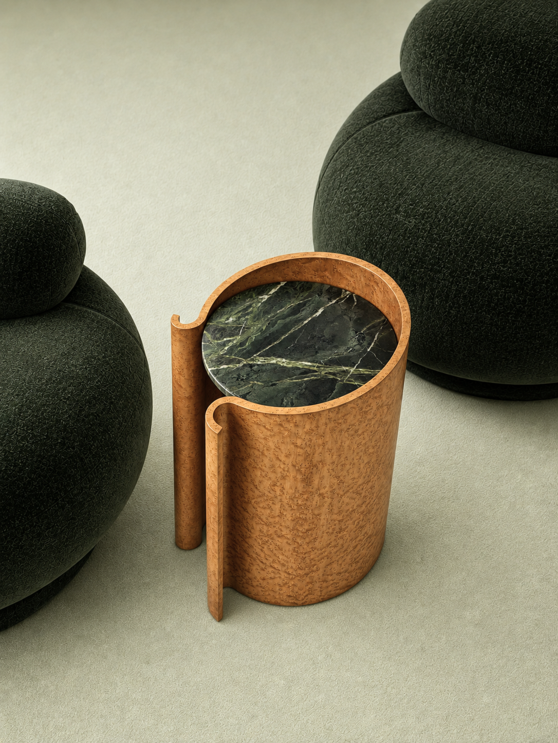 Volute Side Table — close-up