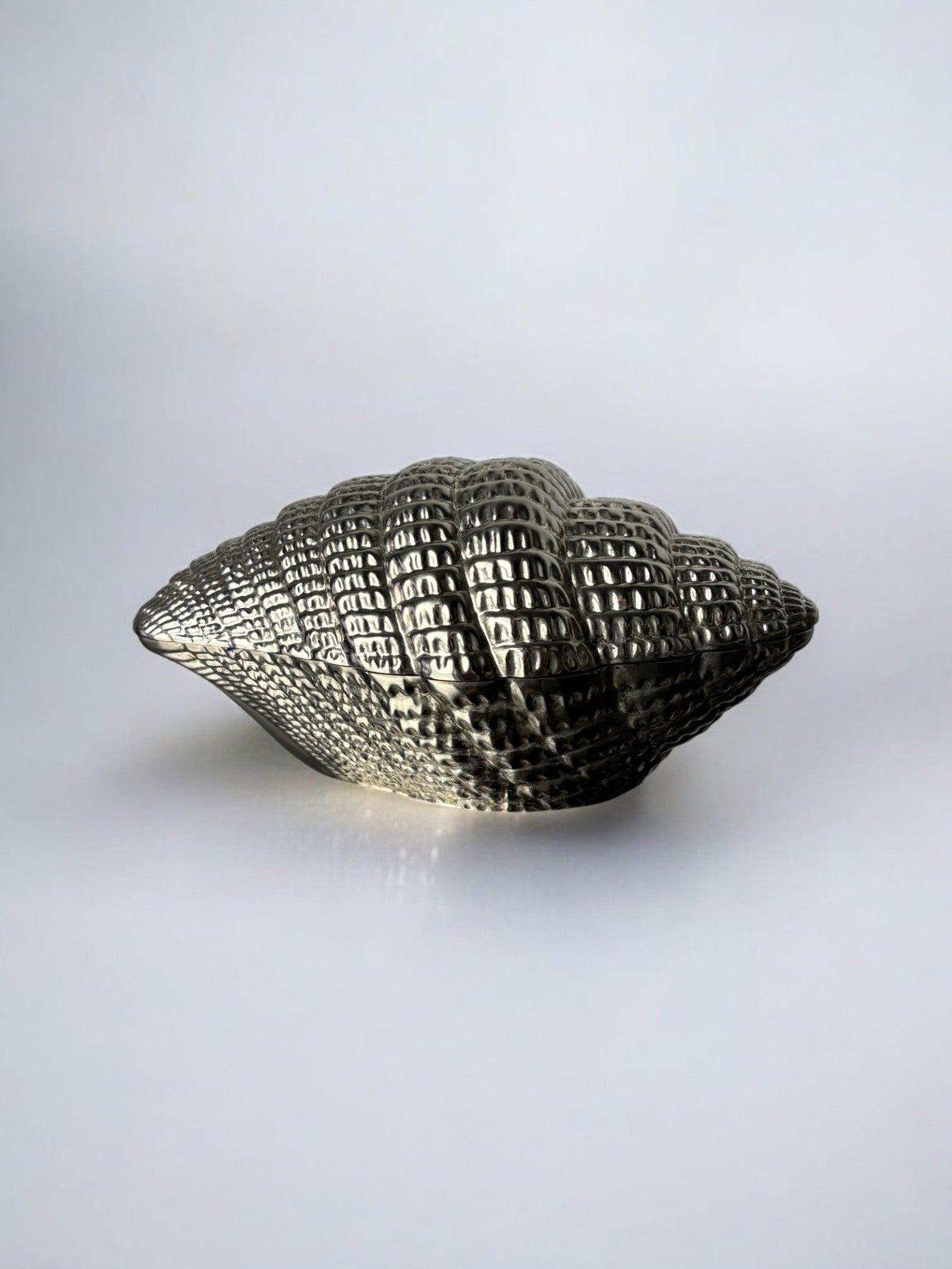 Shell Jewelry Box, Italy, 1970's by Malamar Studio | The Oblist — metallic finish, vintage design