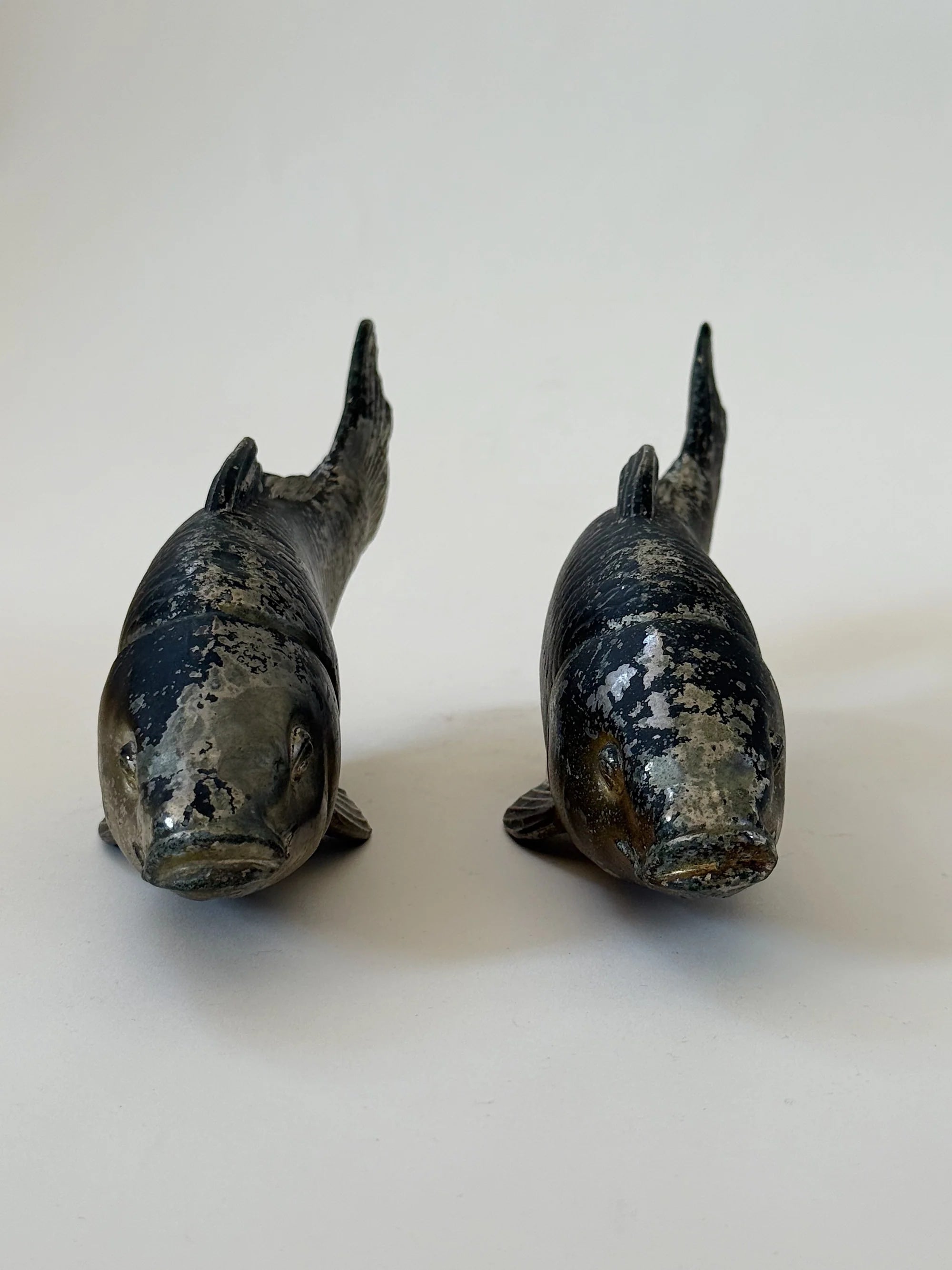 Sculptures Cast Metal Koi Fish, Japan