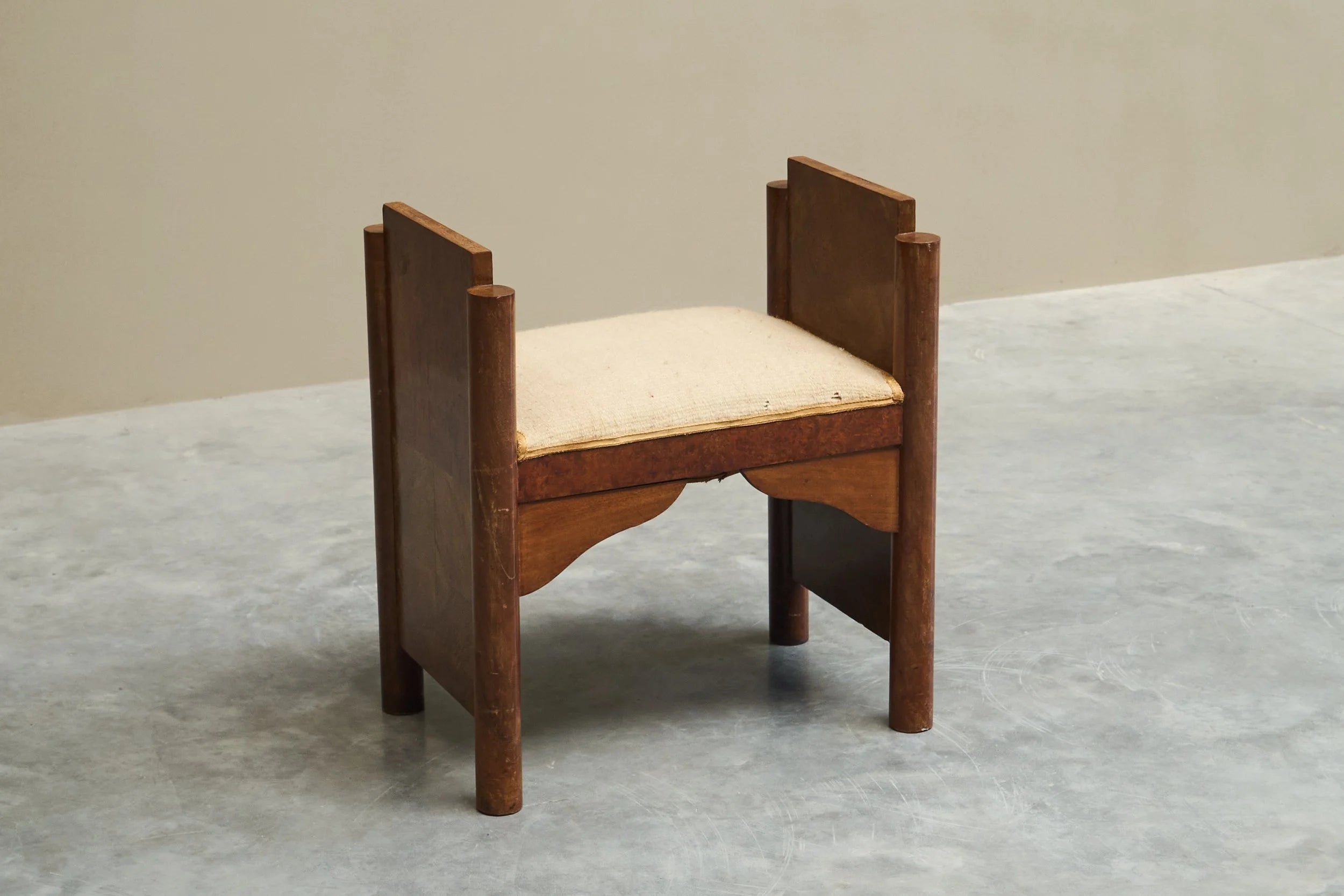 Fantastic Art Deco Bench in Highly Original Condition 1930s — side angle