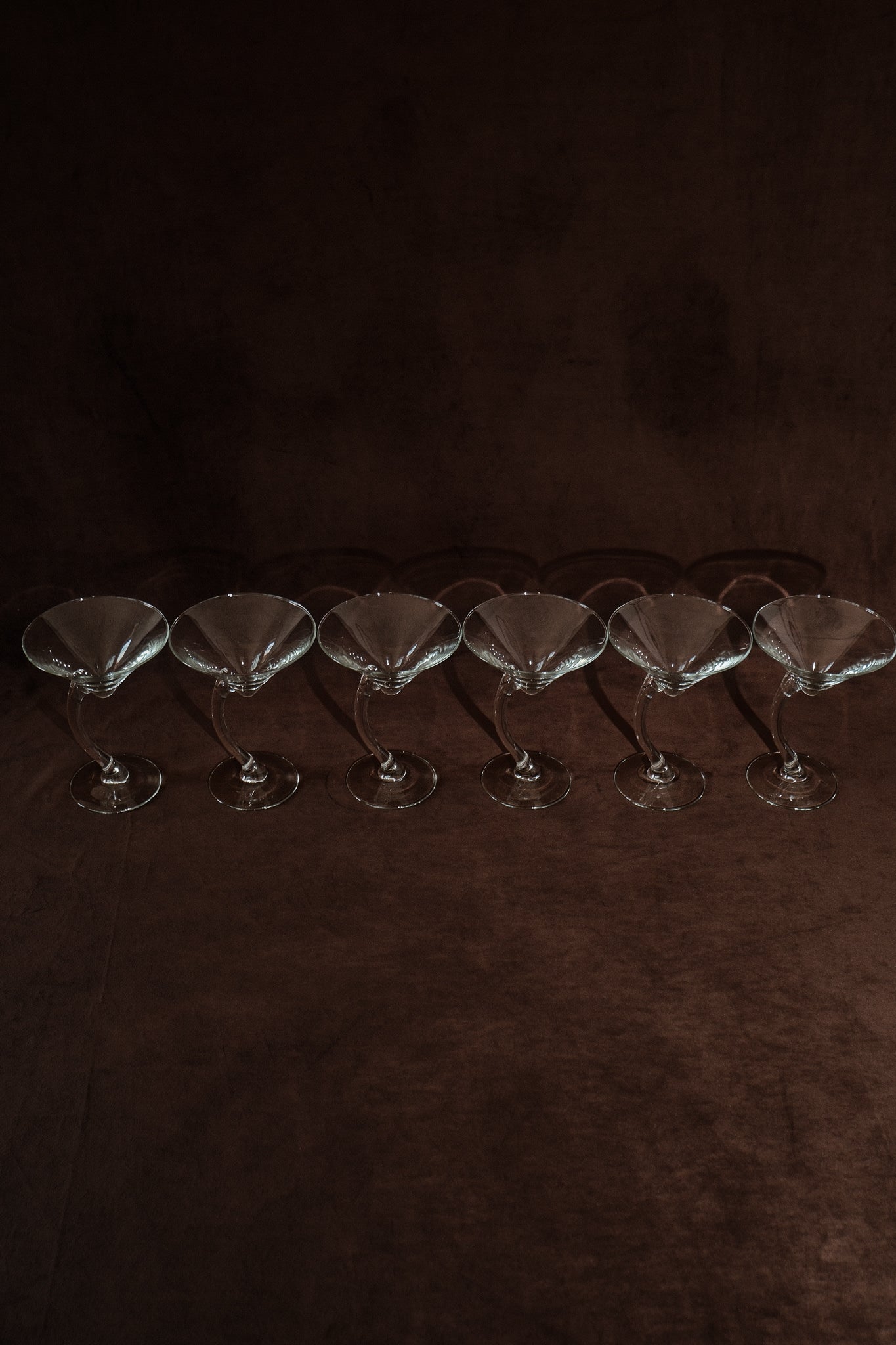 Set of 6 Curved Stem Cocktail Glasses — additional view