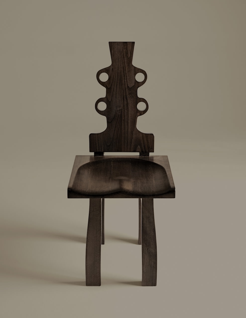 Ewa Chair by Animate Objects | The Oblist — handcrafted dark wood design