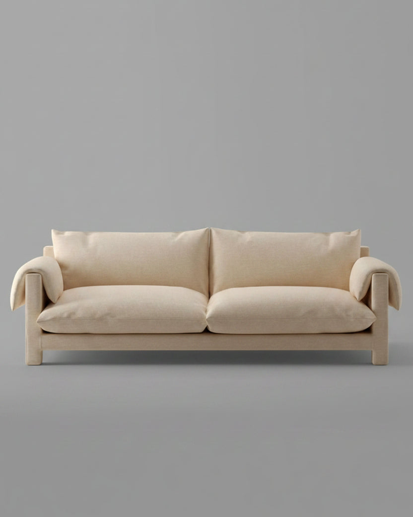 'La Plume' Sofa in Dedar Belsuede Fabric by Lemon | The Oblist