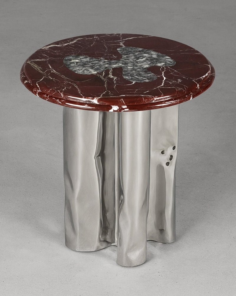 Steel and Stone Side Table - Reverie Series by Nitush Aroosh by Nitush Aroosh | The Oblist