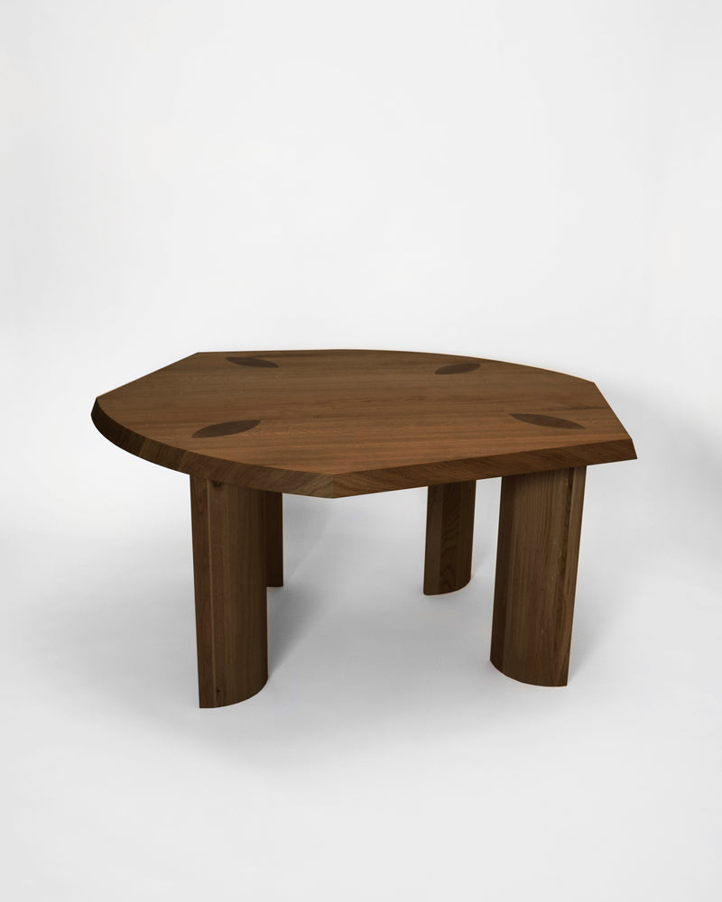 Gilbert Edge Dining Table - Dark Oiled Oak by Hein Studio | The Oblist — handcrafted dark oak material