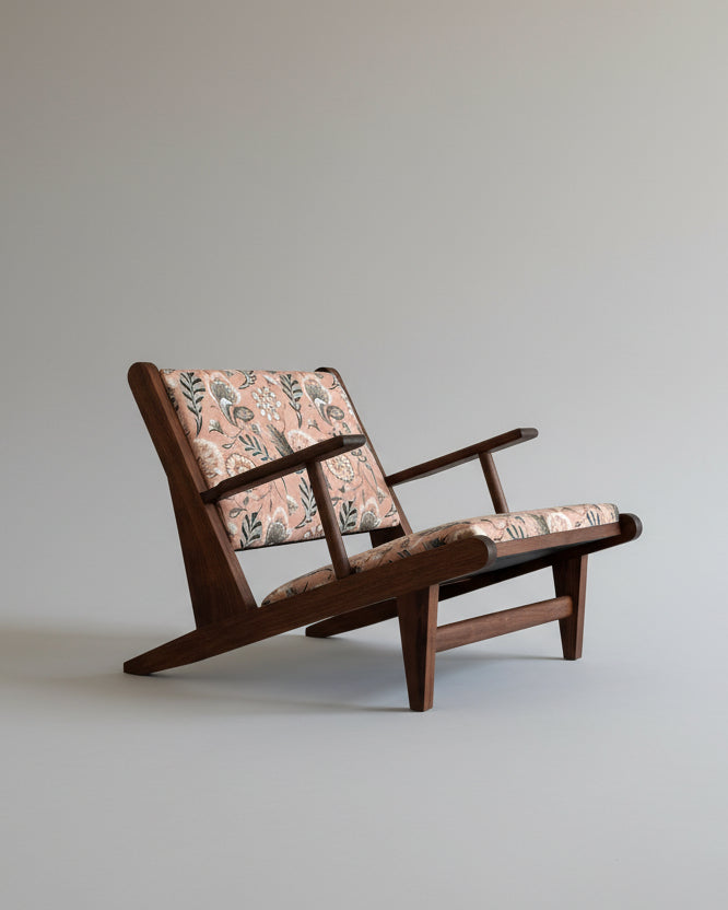 Hunting Chair by fern | The Oblist — wooden frame, floral upholstery