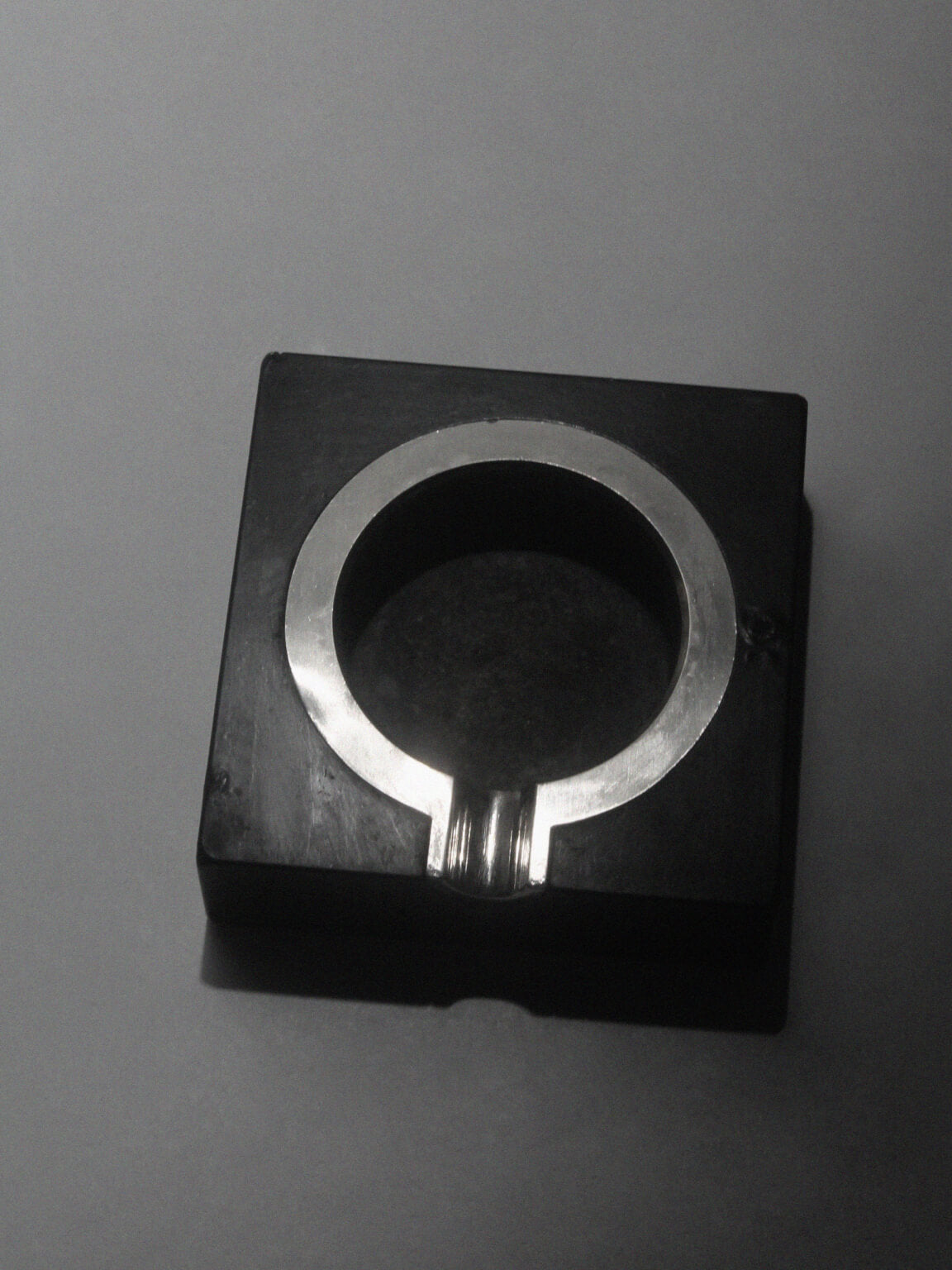 Modernist Square Ashtray — detail view