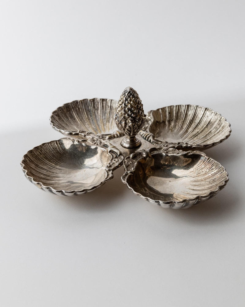 1930s Silver Plated Bowl Centerpiece by Bottega Jacobs | The Oblist — vintage silver finish