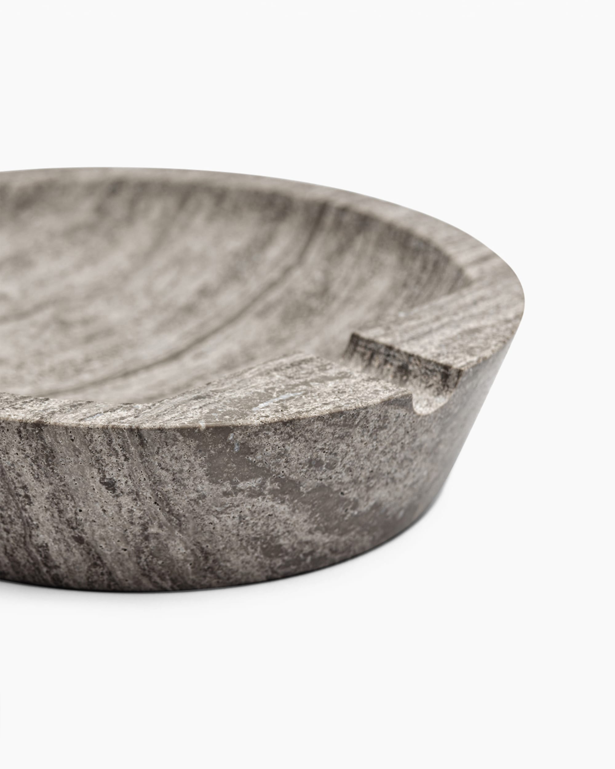 Scandinavian Modern Ashtray in Marble - Minimalism Collection — detail view