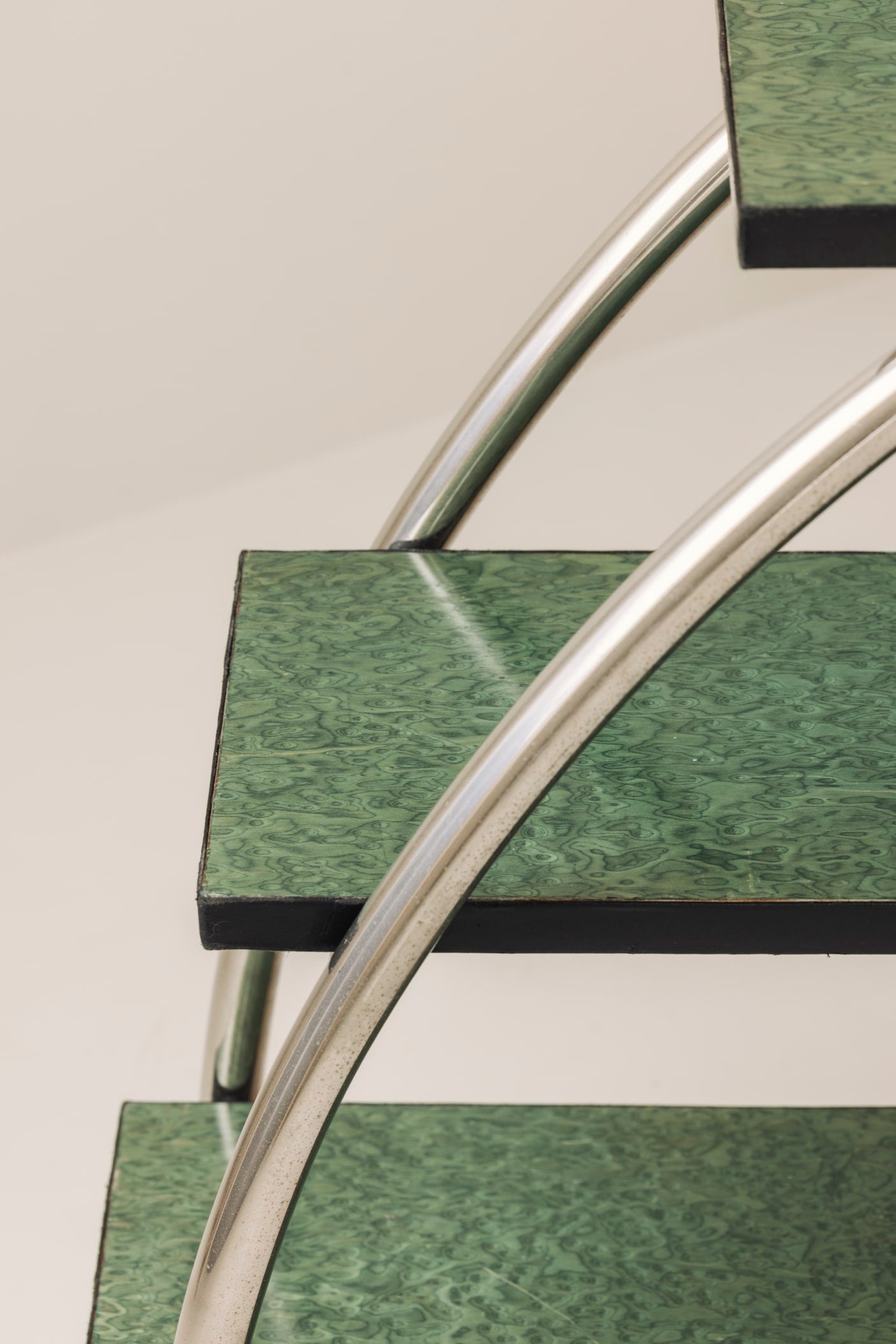 Modernist Vintage Shelving Unit, France, 1970s — close-up