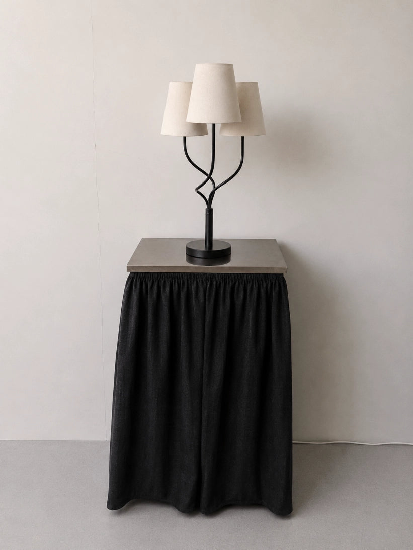 1980s Netherlands Vintage Black 3-Tier Desk Lamp by Blisse | The Oblist