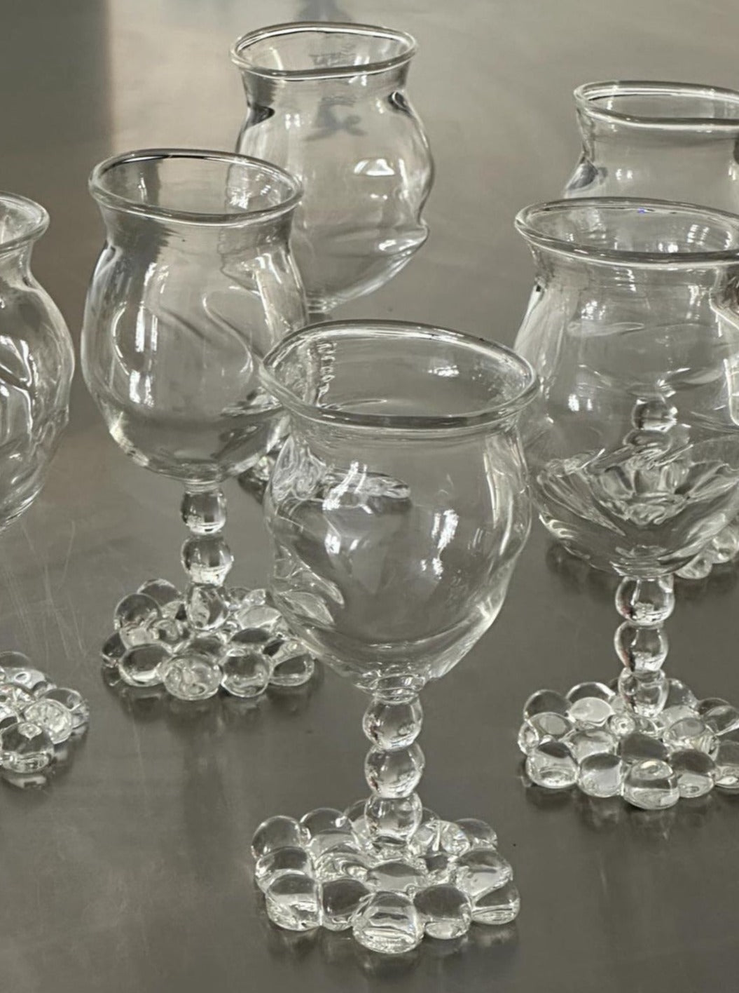 Mouthblown Wine Glass Set of Two — side angle