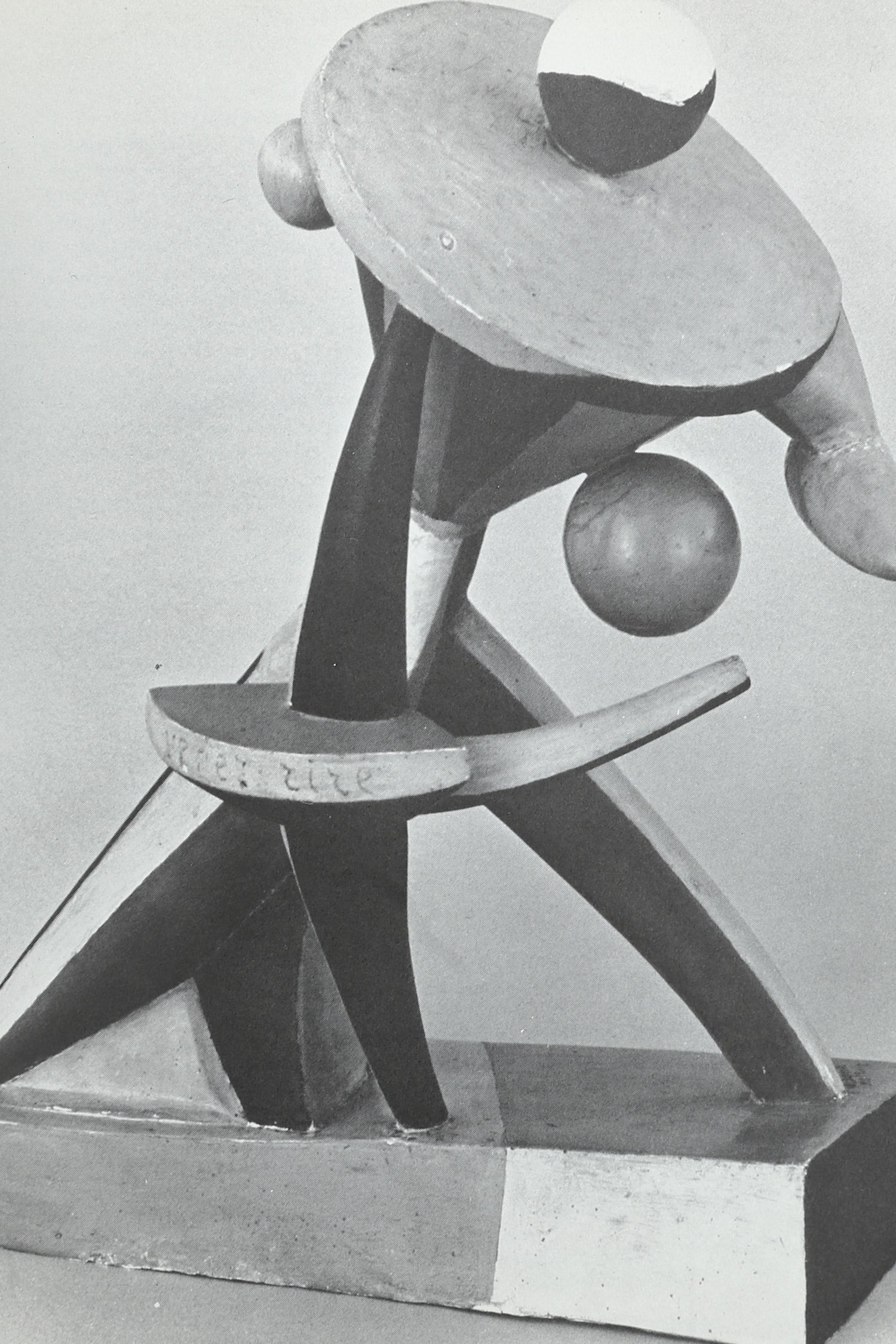 Cubism Book — black and white sculpture on neutral background