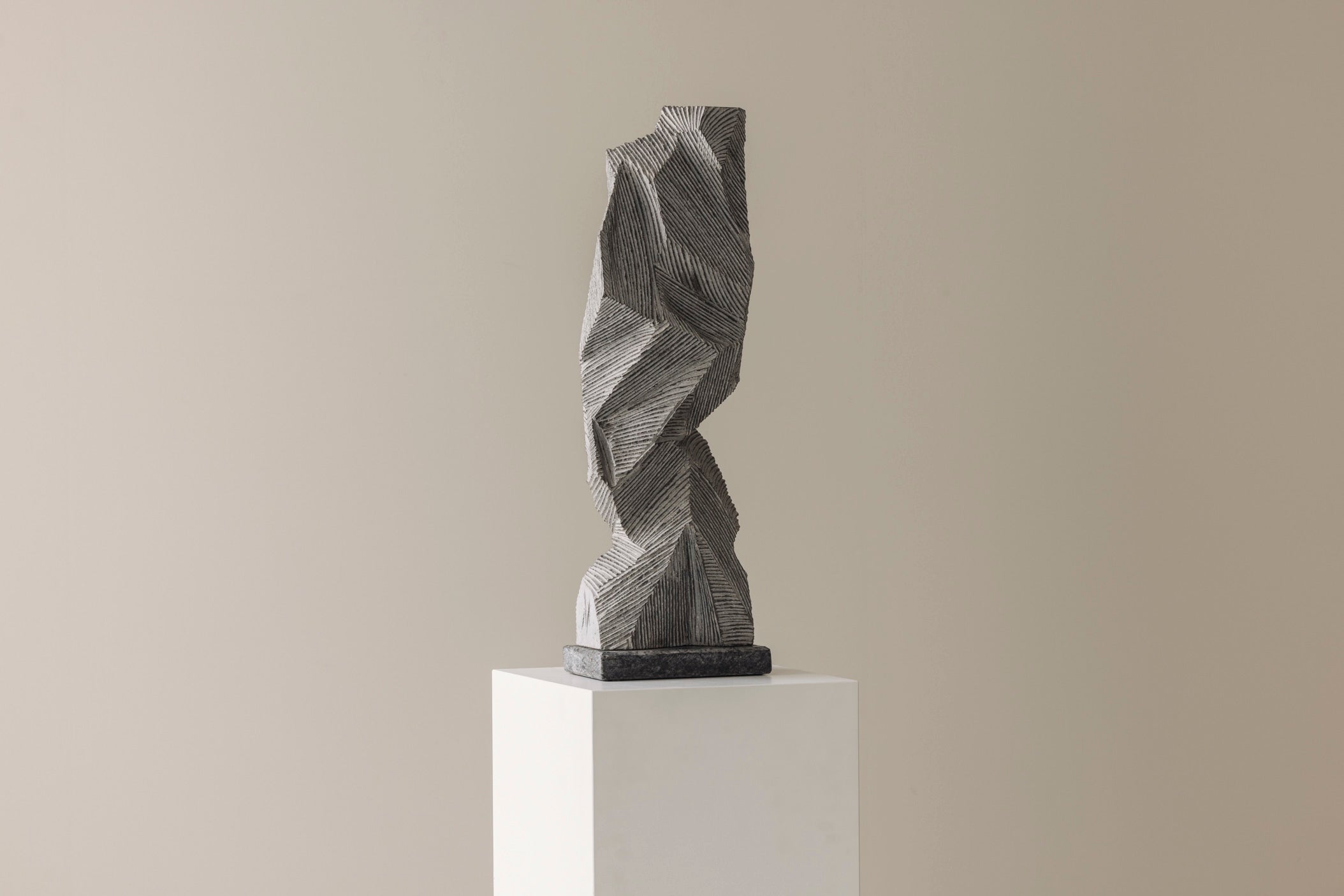 Abstract sculpture Carved from natural stone by Marc Verdoodt, Belgium 1980s. by Modern Living | The Oblist