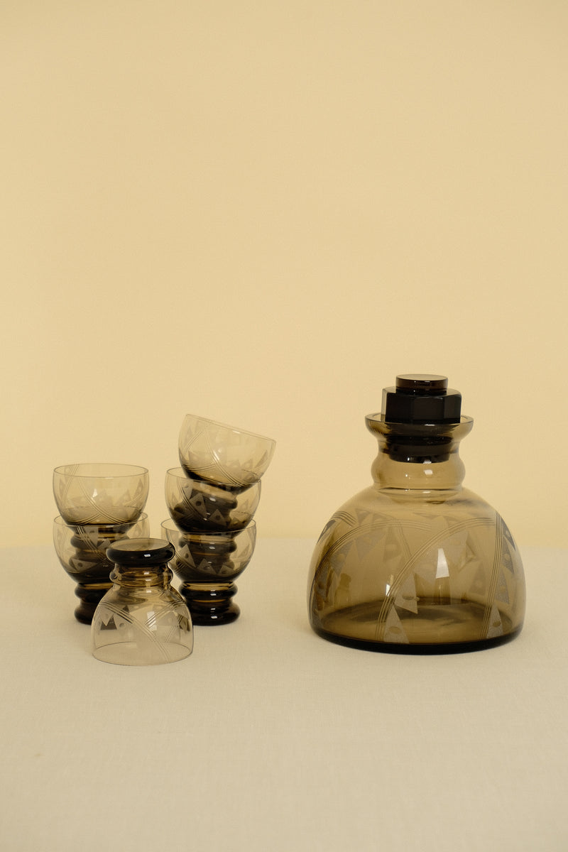 Smoked Glass Aperitif Set by Truffe Studio | The Oblist
