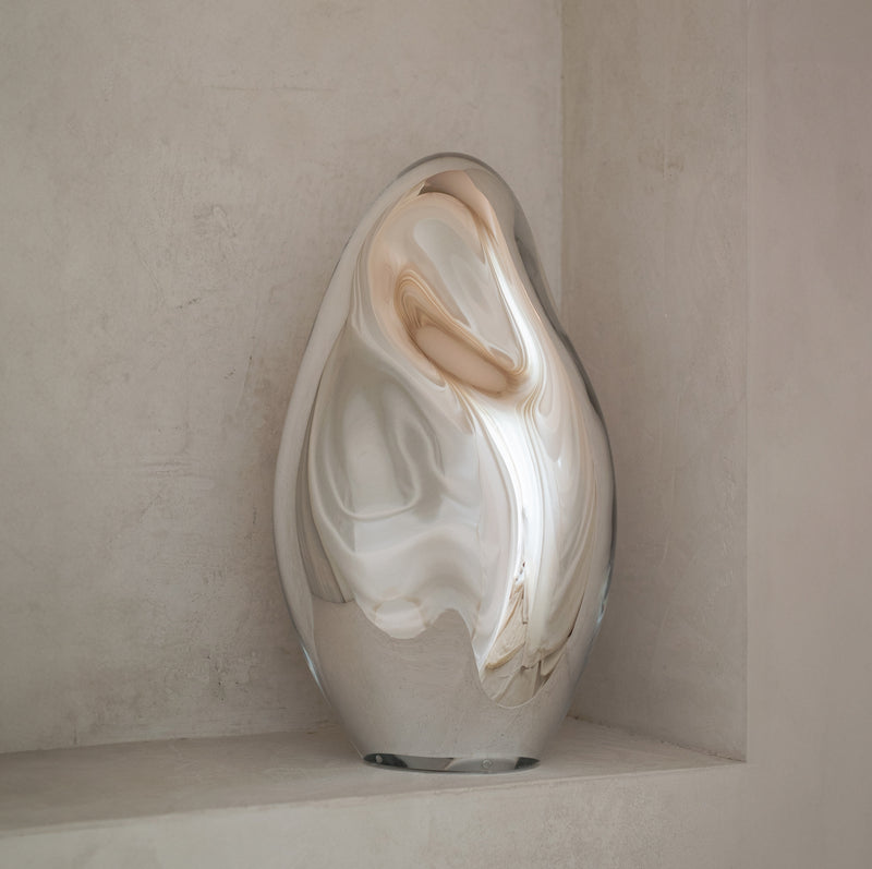 Standing Glass Sculpture - Contemporary Mirror Collection by STUDIO MILENA KLING | The Oblist — reflective glass, modern desi