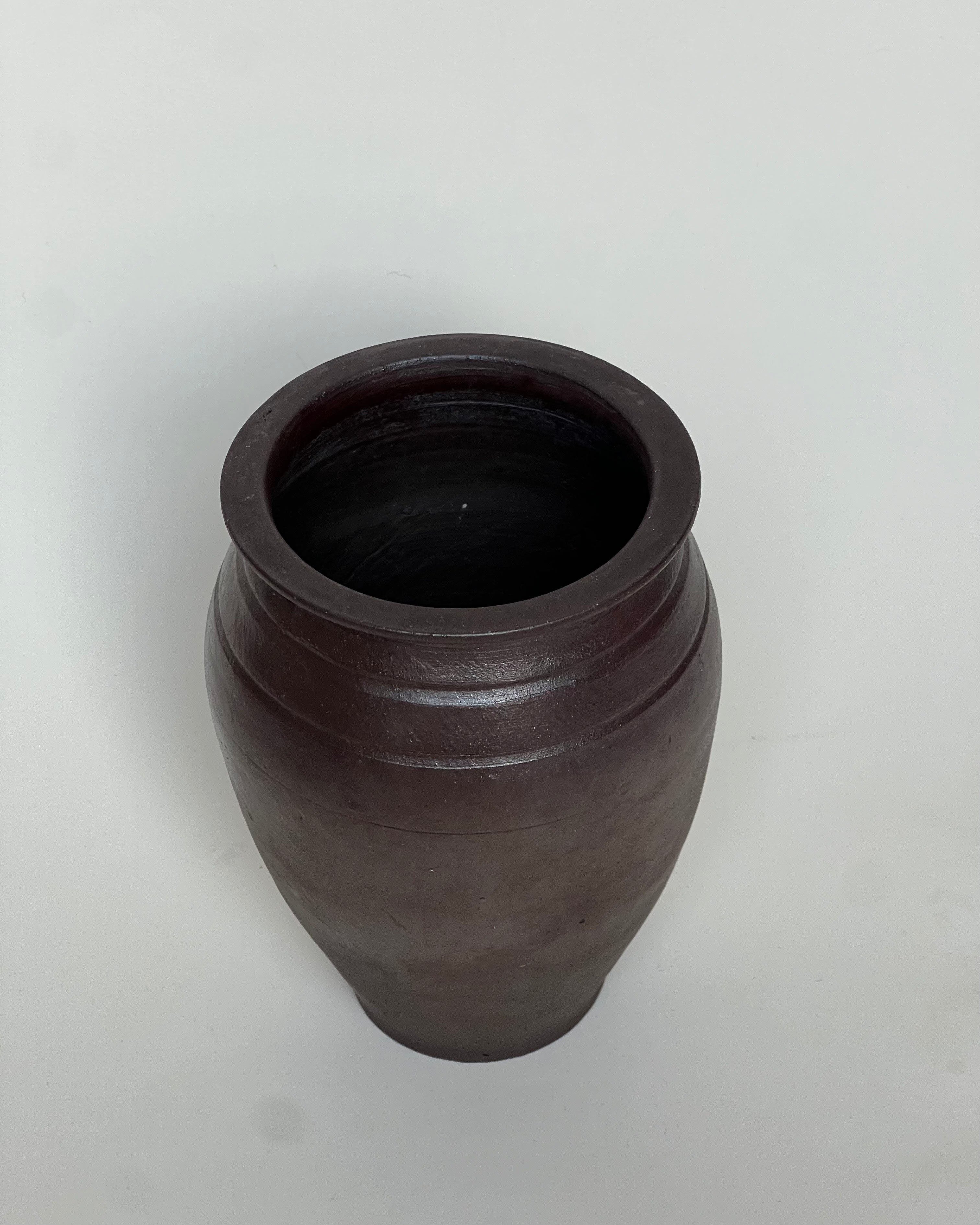 French Vintage Grès Stoneware Vase in Ceramic — side angle