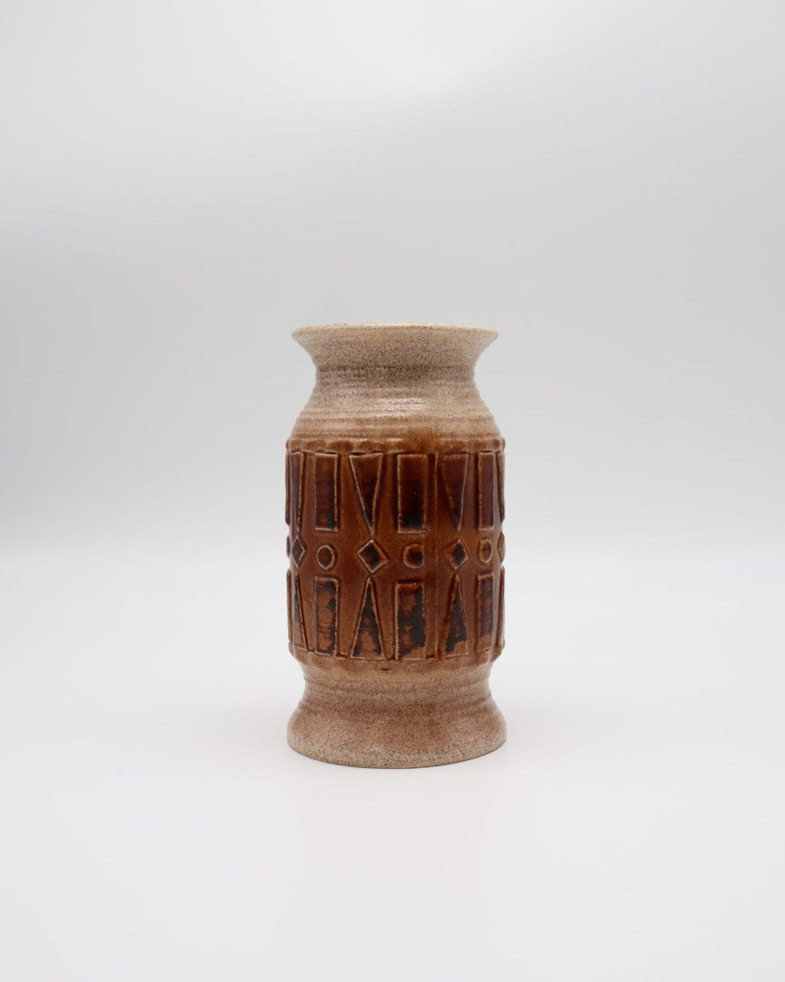 Mid-Century Modern Brutalist Ceramic Vase by Alfred Klein Keramik – 1970s — detail view