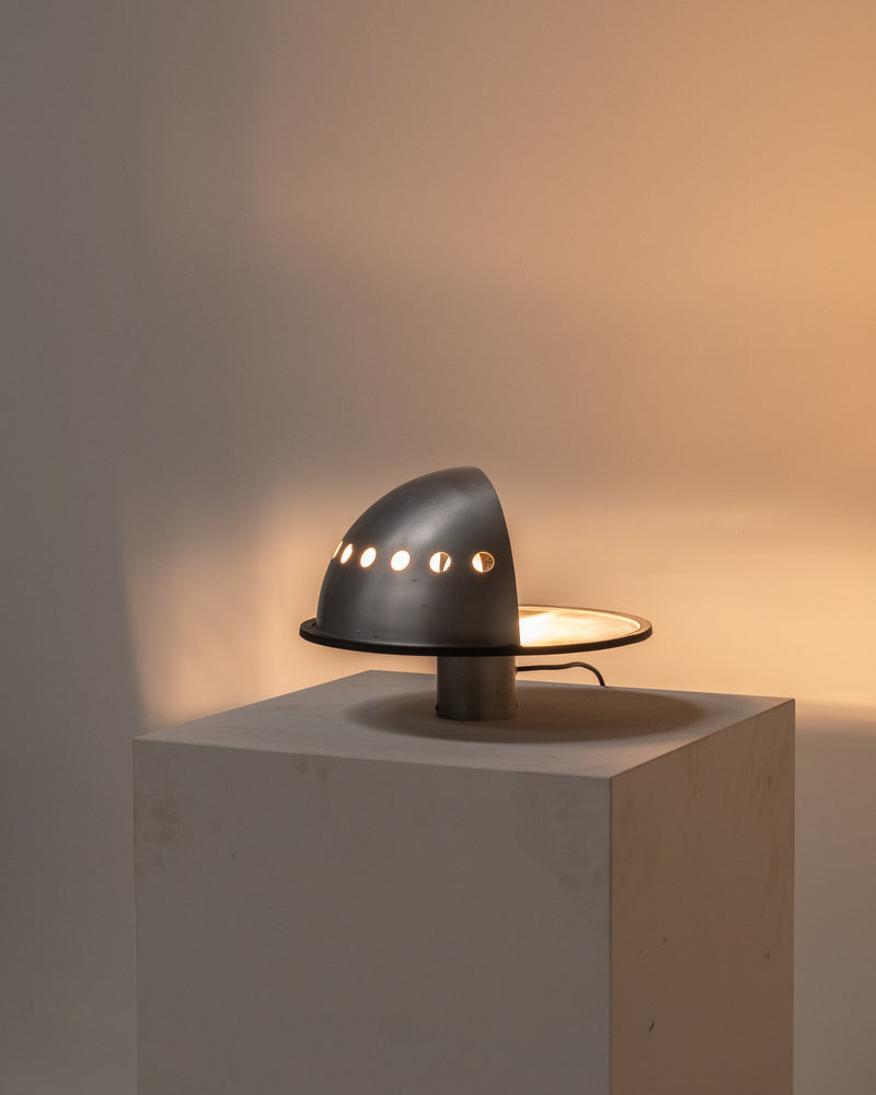 Sculptural Aluminum Table Lamp by P. Guzzetti for Lamperti, Italy 1973 by Paulette in 't Stad | The Oblist