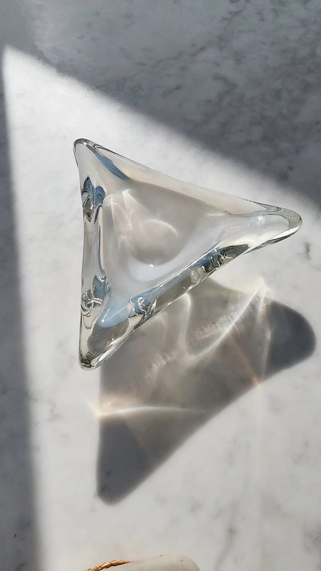 Triangle Glass Ashtray by Les Objoies | The Oblist
