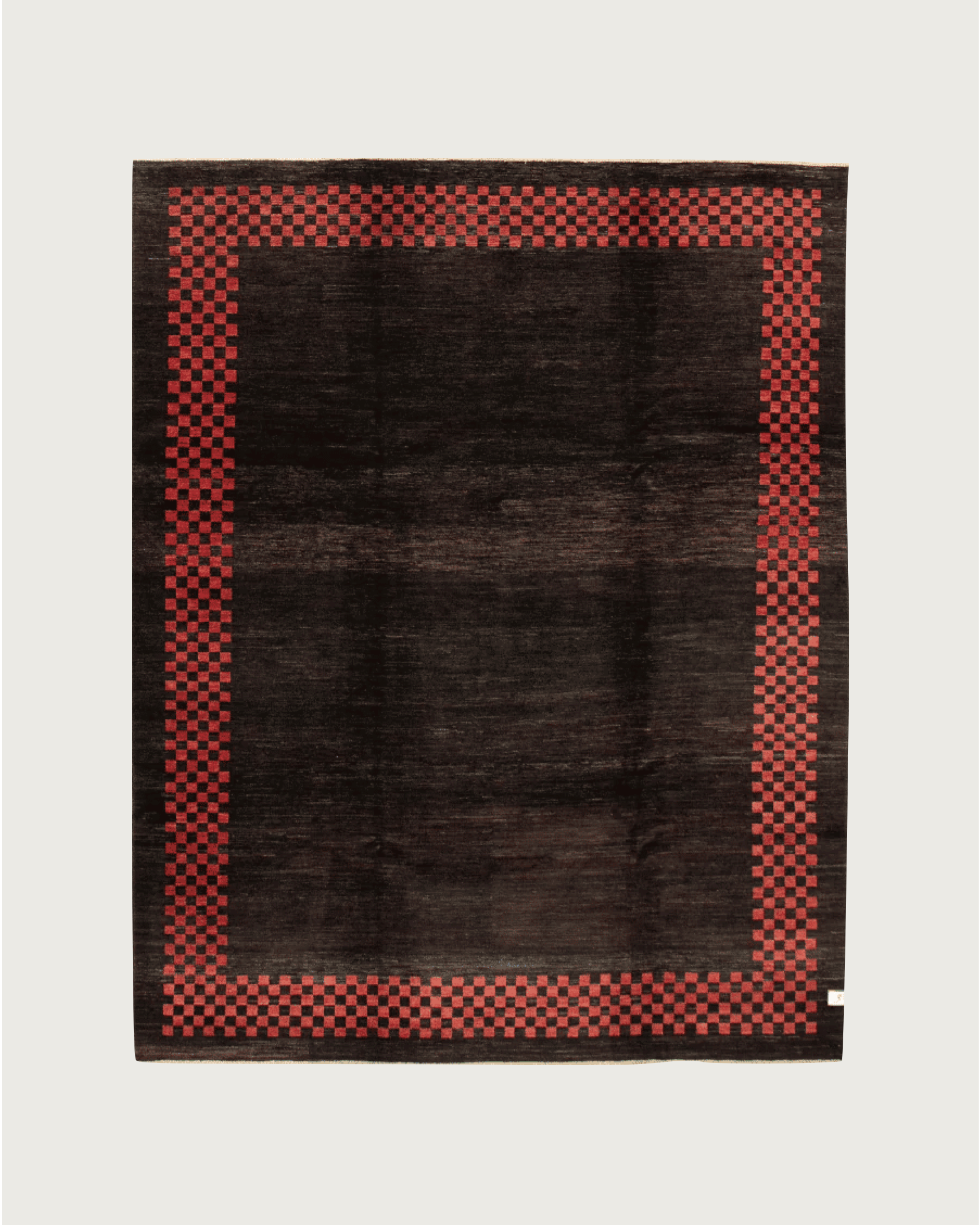 Ziegler Rug in Obsidian 239 x 300 cm by catalog:three | The Oblist — handcrafted wool, black and red pattern