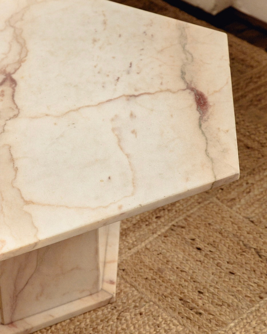 Italian Pink Marble Coffee Table