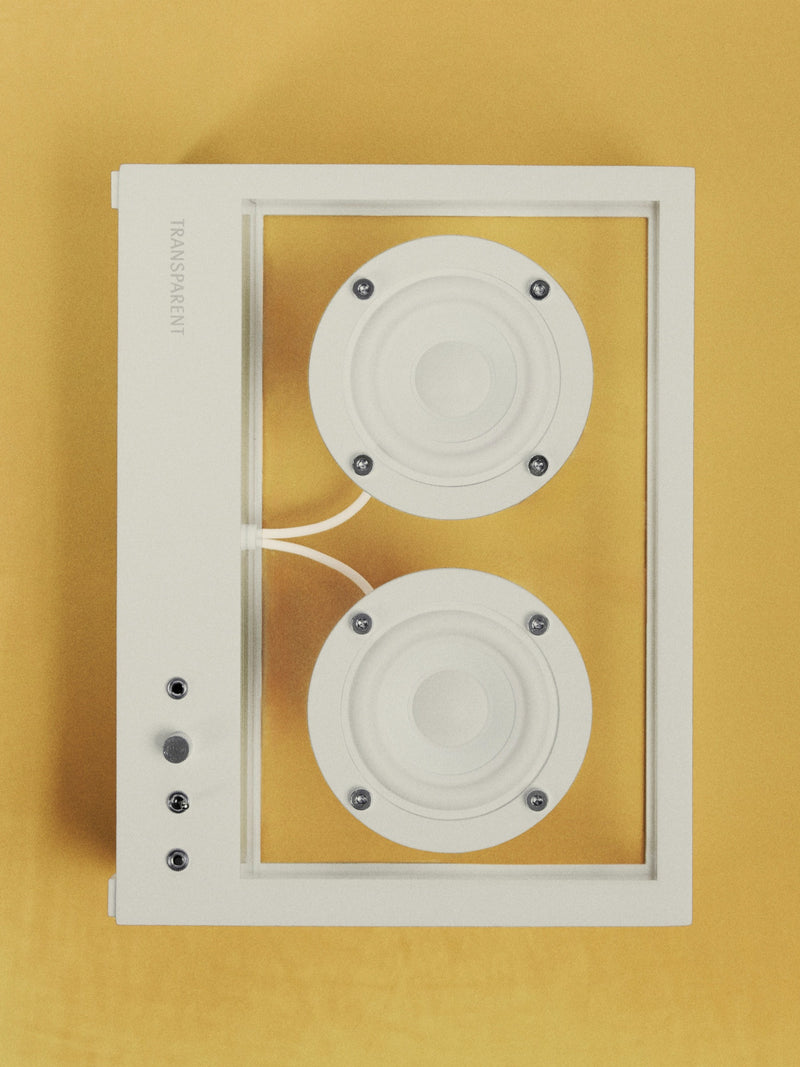 Small Transparent Speaker White - Bluetooth by Transparent | The Oblist — transparent plastic design