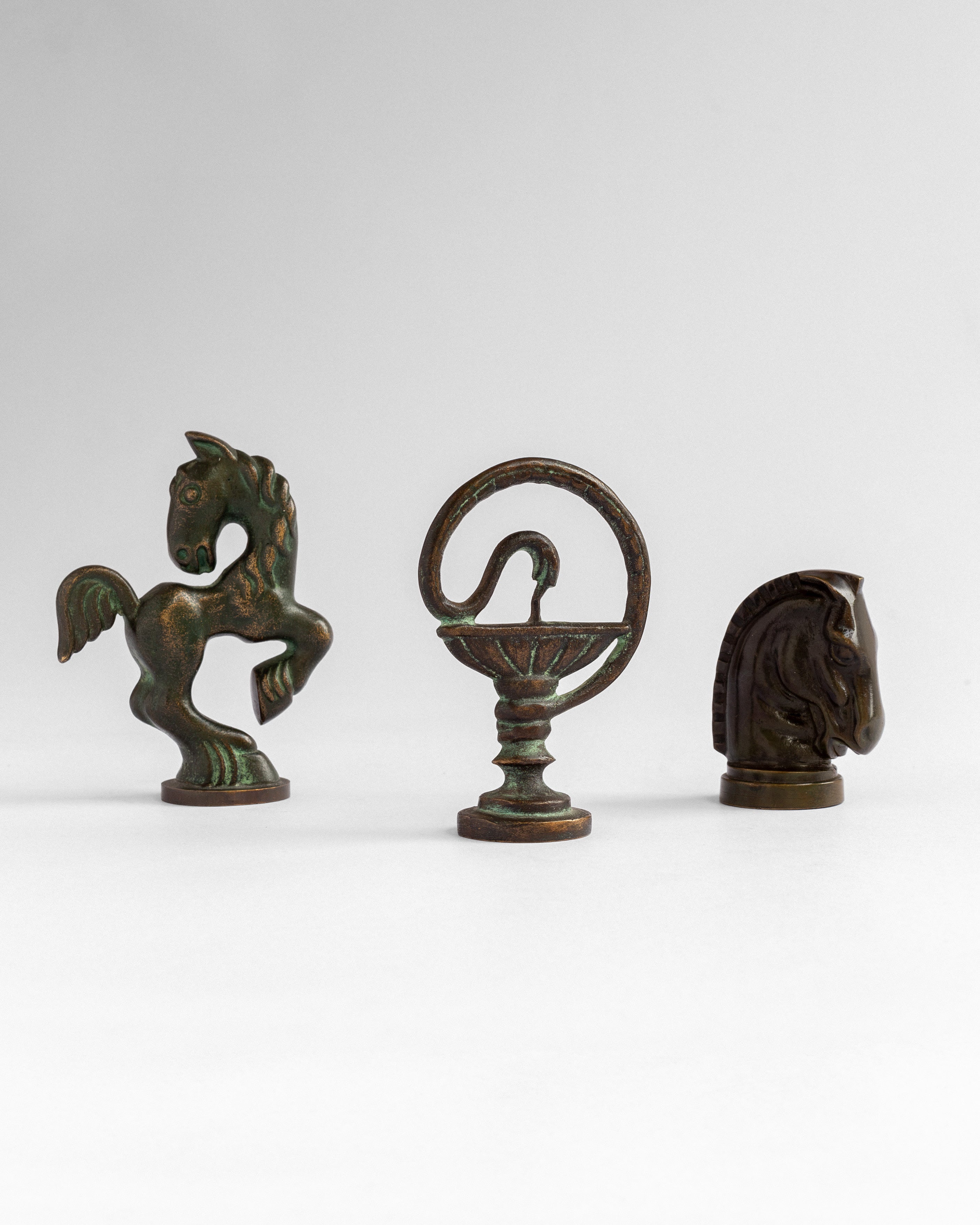 Art Deco Bronze Serpent Seal, Sweden, 1930s — detail view