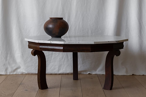 Art Deco Marble Coffee Table — lifestyle setting