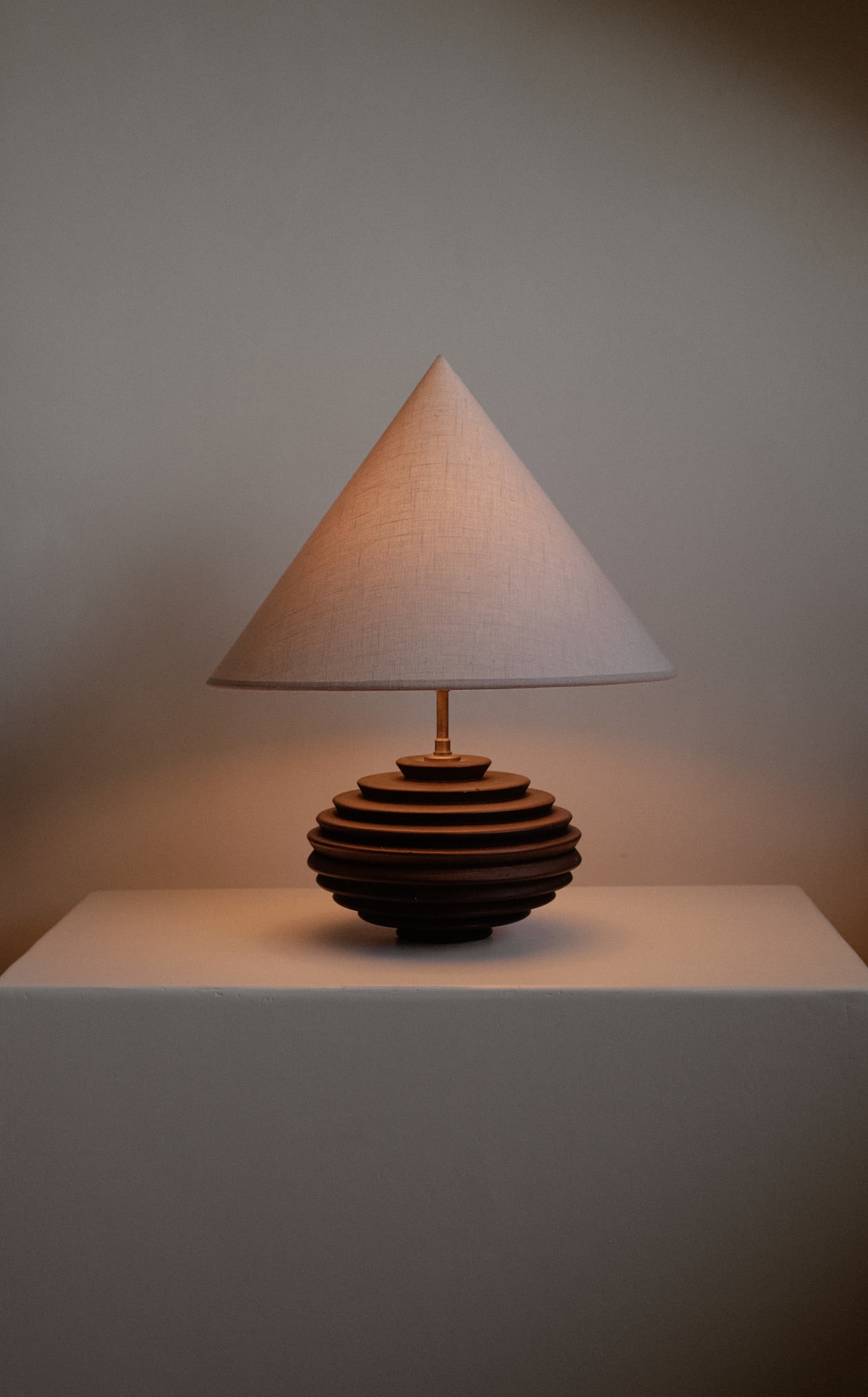 Ceramic Cone Table Lamp  — side angle